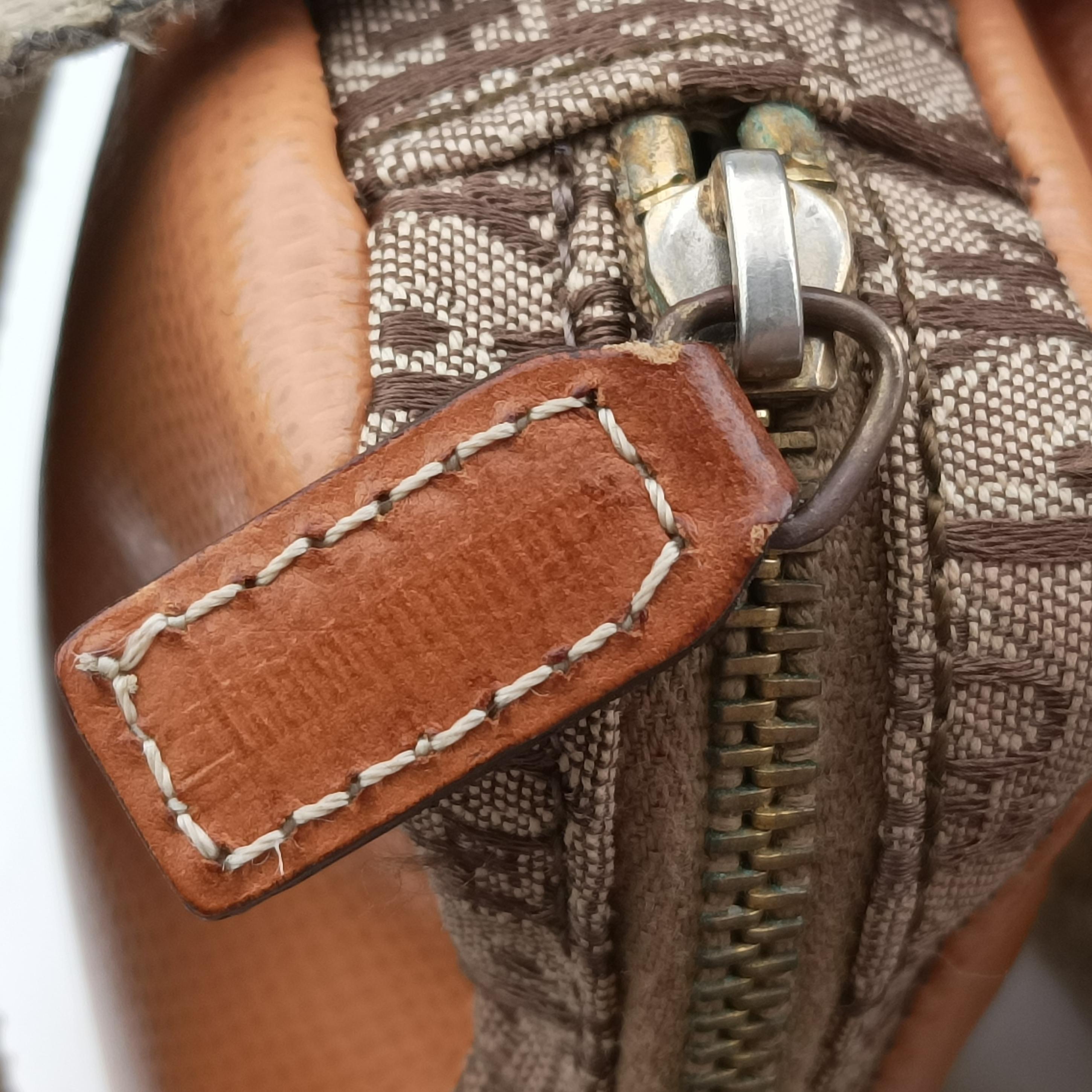 Pre-owned Christian Dior Street Chic Beige×brown×orange Leather  shoulderbag | stylenewstar