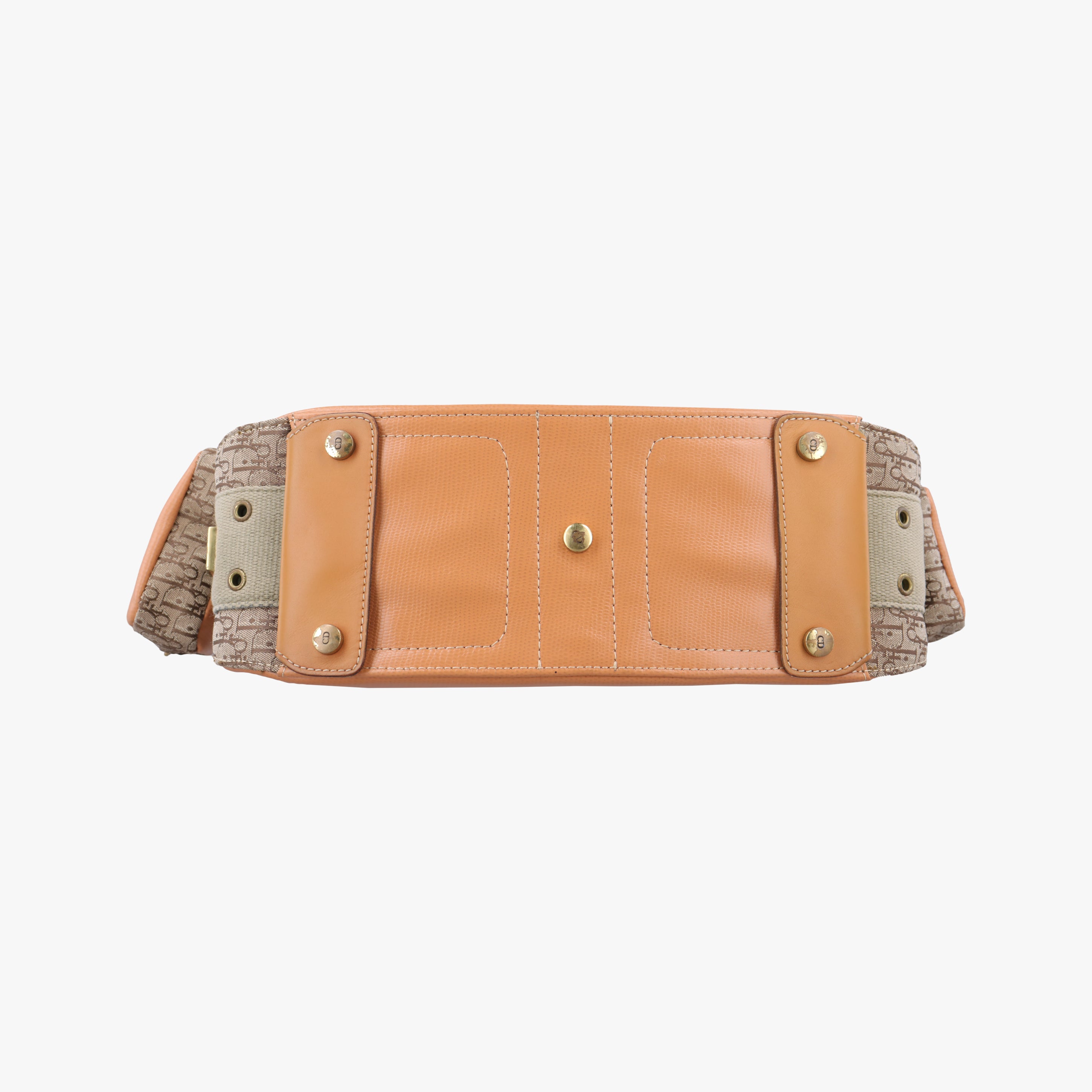 Pre-owned Christian Dior Street Chic Beige×brown×orange Leather  shoulderbag | stylenewstar