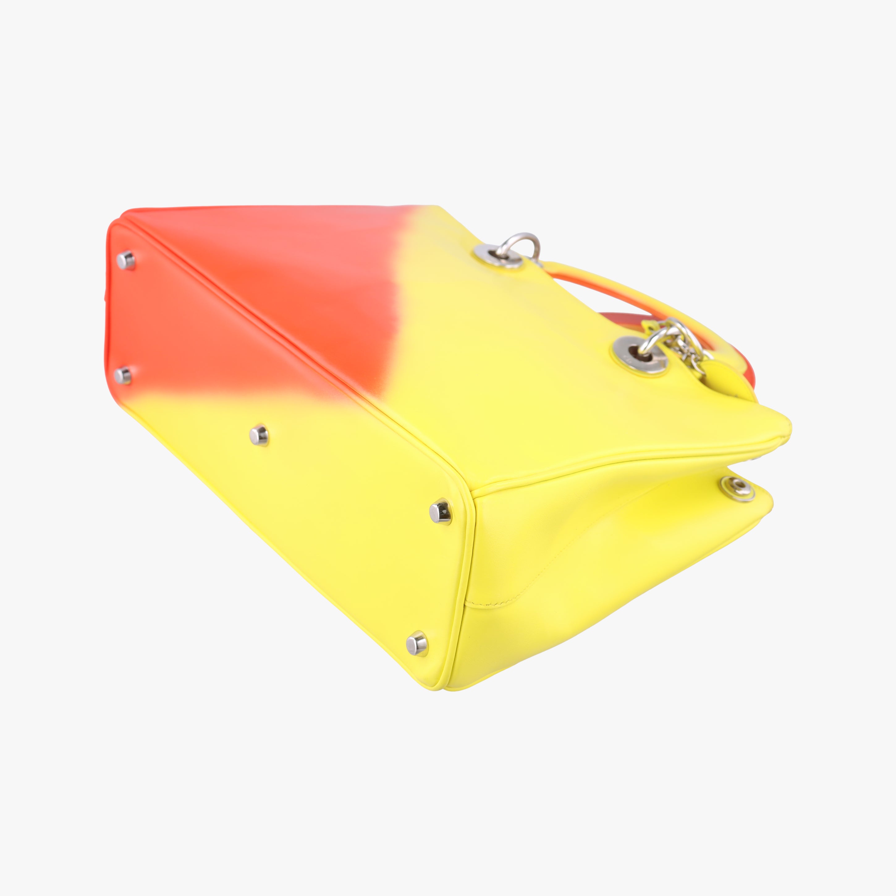Secondhand Christian Dior Lady Dior Red x Yellow leather  shoulderbag | stylenewstar