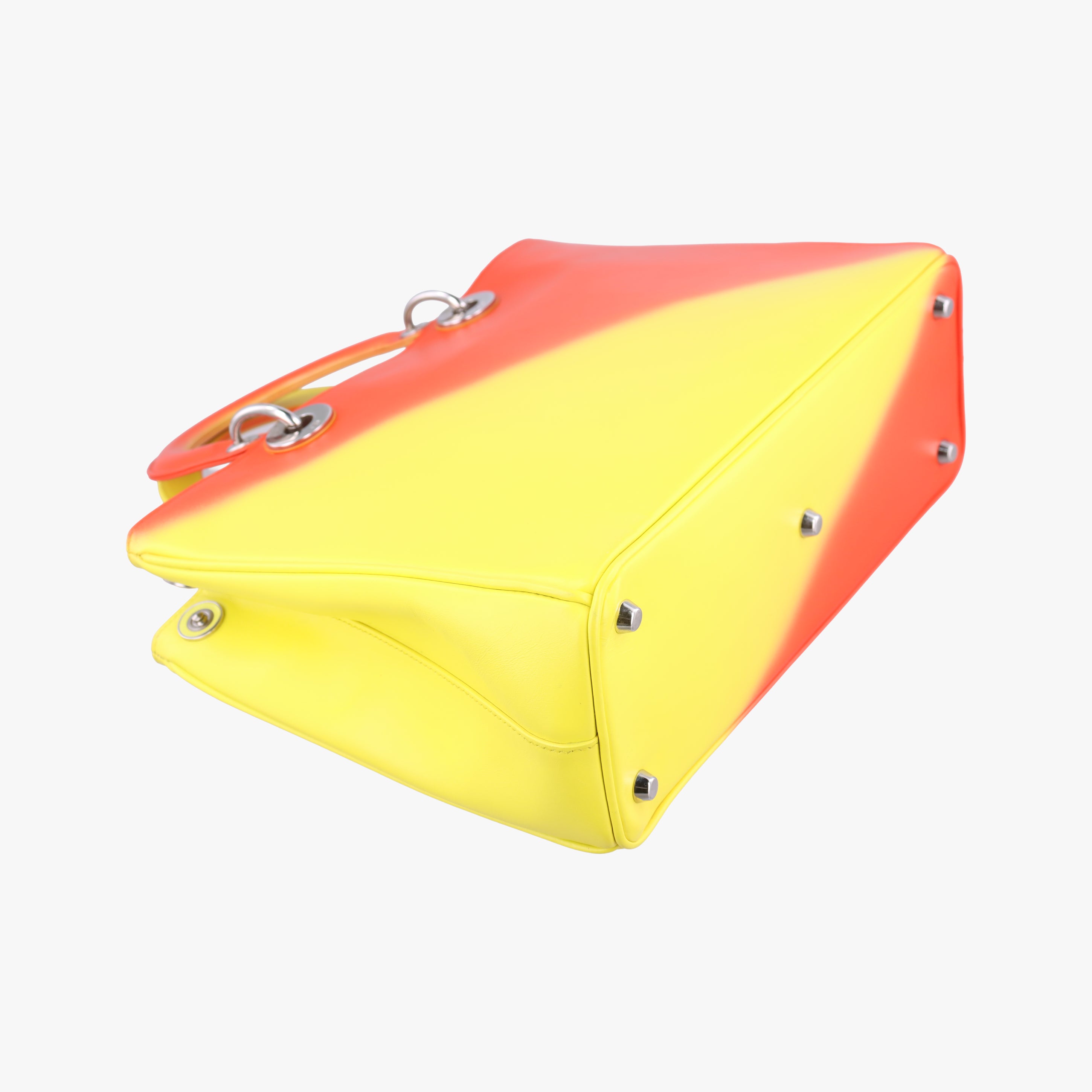 Secondhand Christian Dior Lady Dior Red x Yellow leather  shoulderbag | stylenewstar