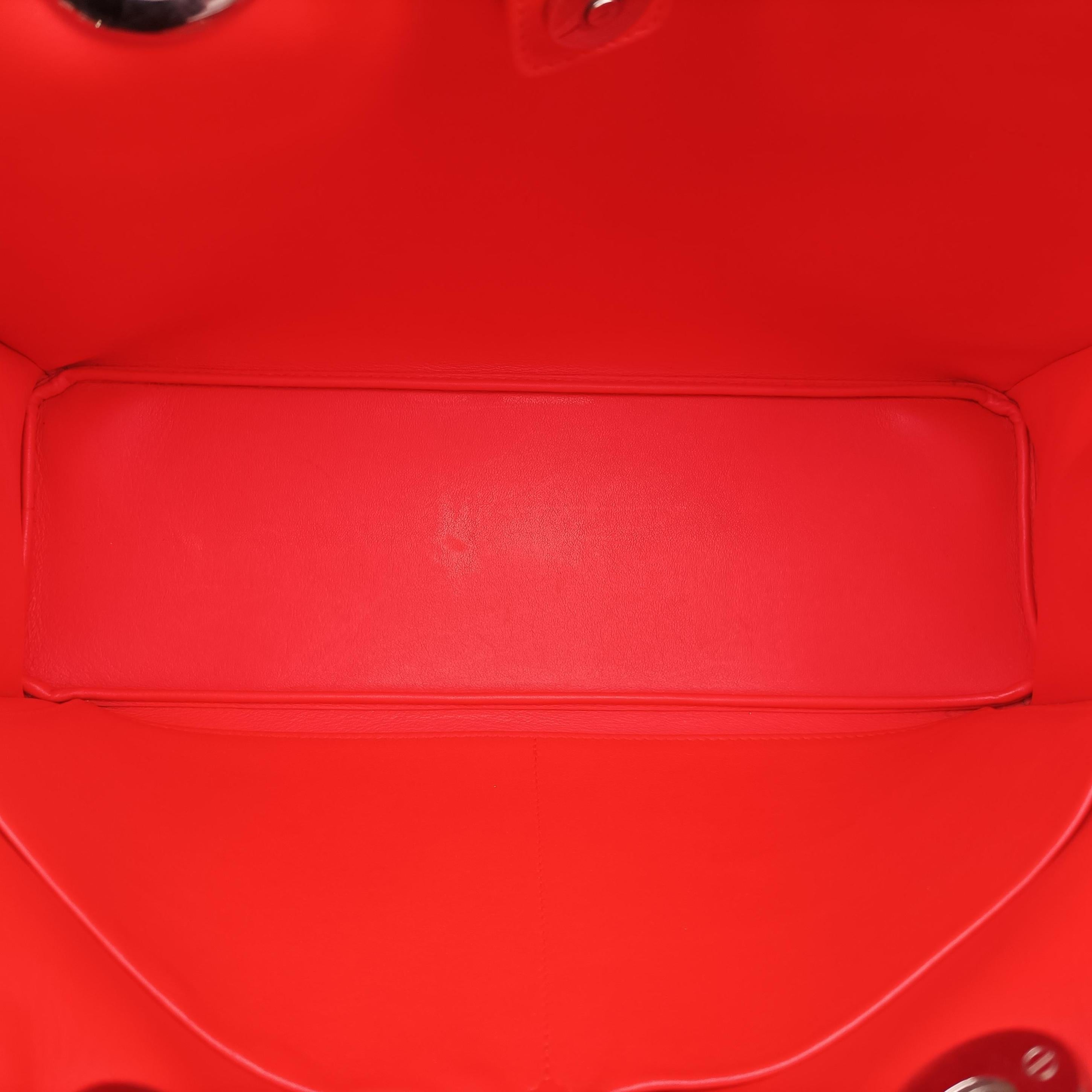 Secondhand Christian Dior Lady Dior Red x Yellow leather  shoulderbag | stylenewstar