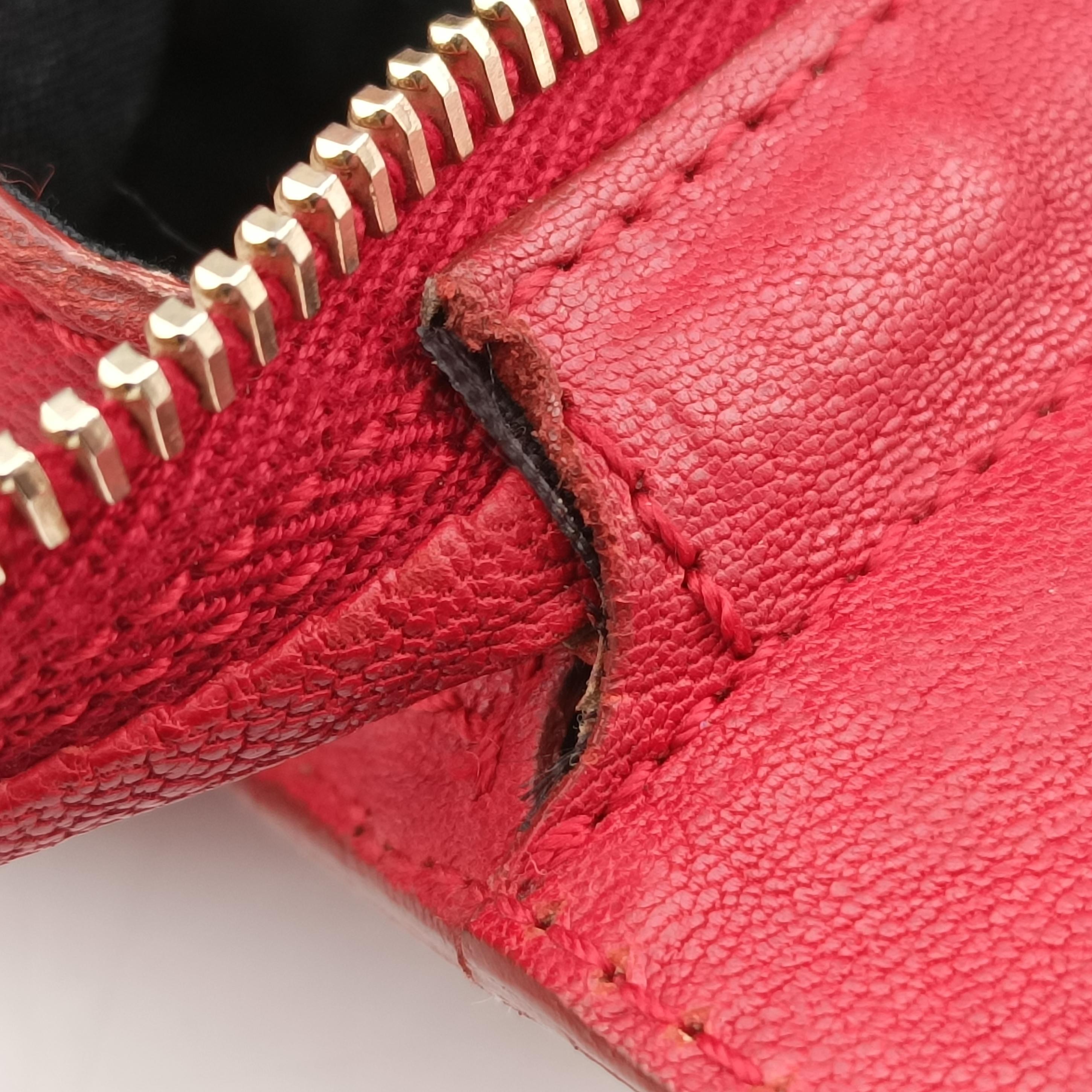 Secondhand Yves Saint Laurent Y LIGNE Petit Cabas Red Leather 275091 handbag | stylenewstar