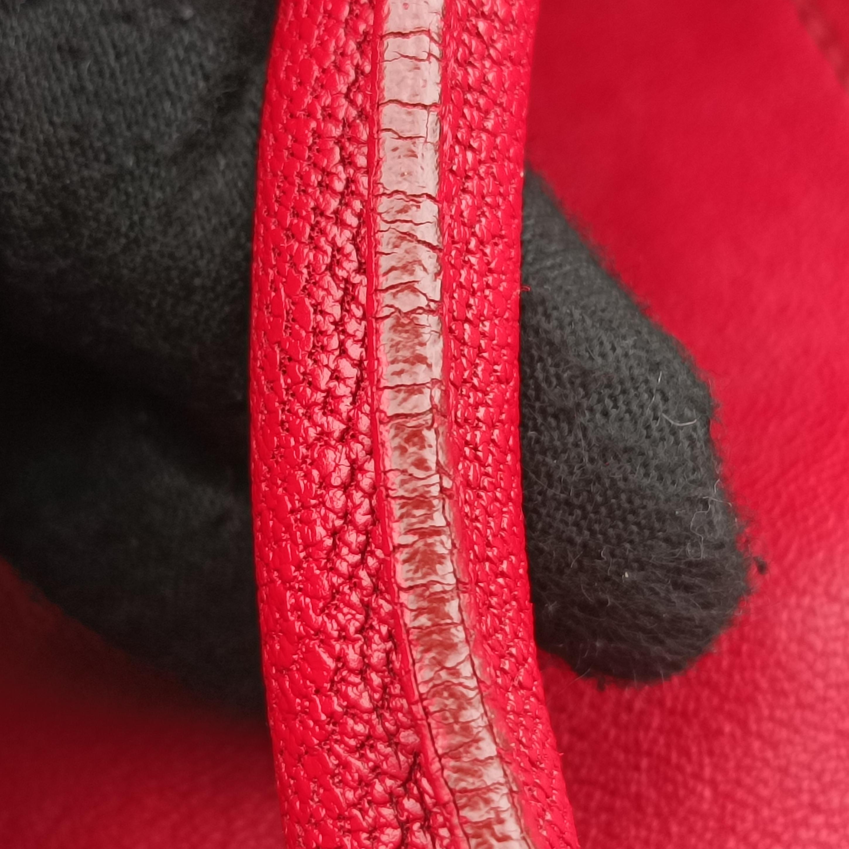 Secondhand Yves Saint Laurent Y LIGNE Petit Cabas Red Leather 275091 handbag | stylenewstar
