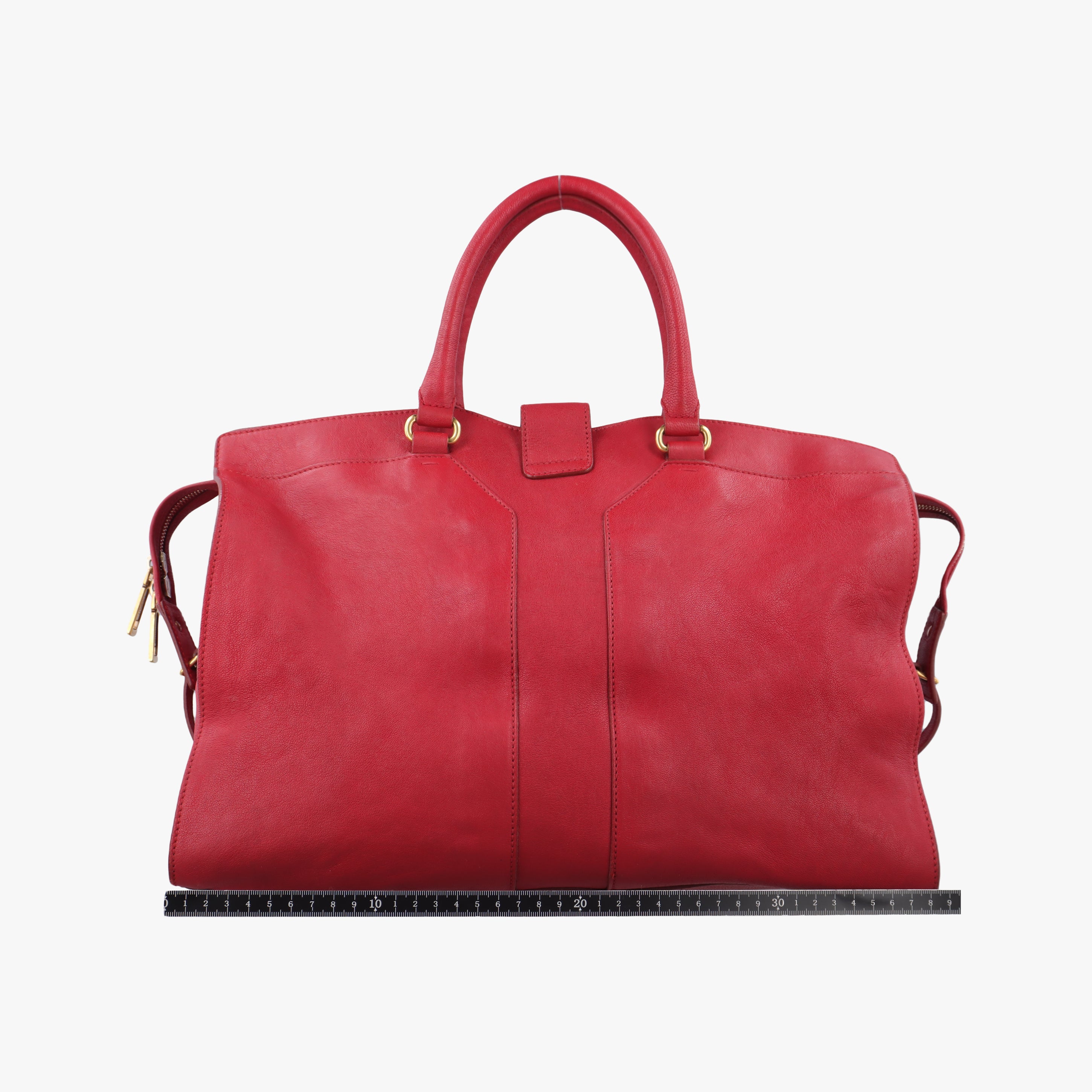 Secondhand Yves Saint Laurent Y LIGNE Petit Cabas Red Leather 275091 handbag | stylenewstar