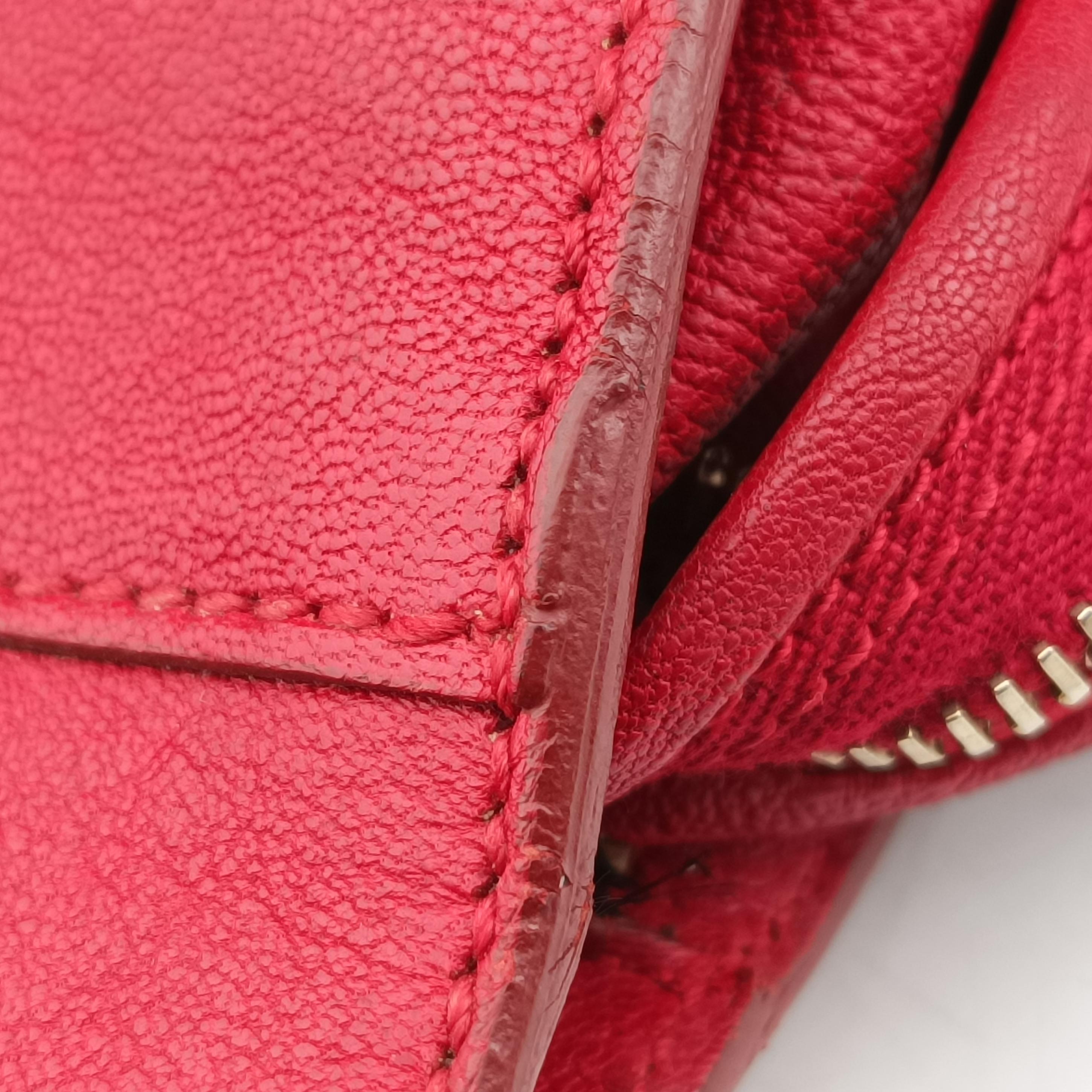 Secondhand Yves Saint Laurent Y LIGNE Petit Cabas Red Leather 275091 handbag | stylenewstar