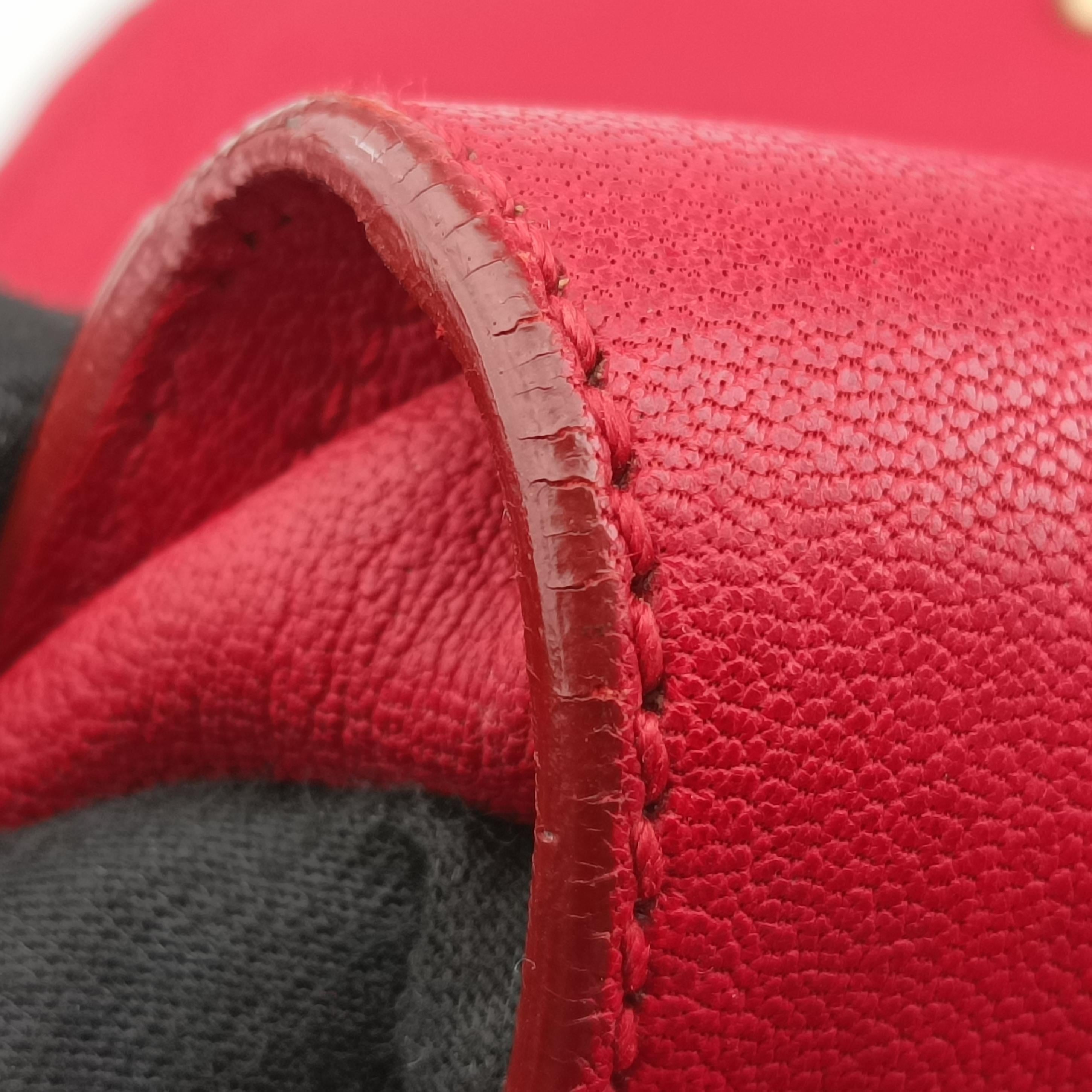 Secondhand Yves Saint Laurent Y LIGNE Petit Cabas Red Leather 275091 handbag | stylenewstar