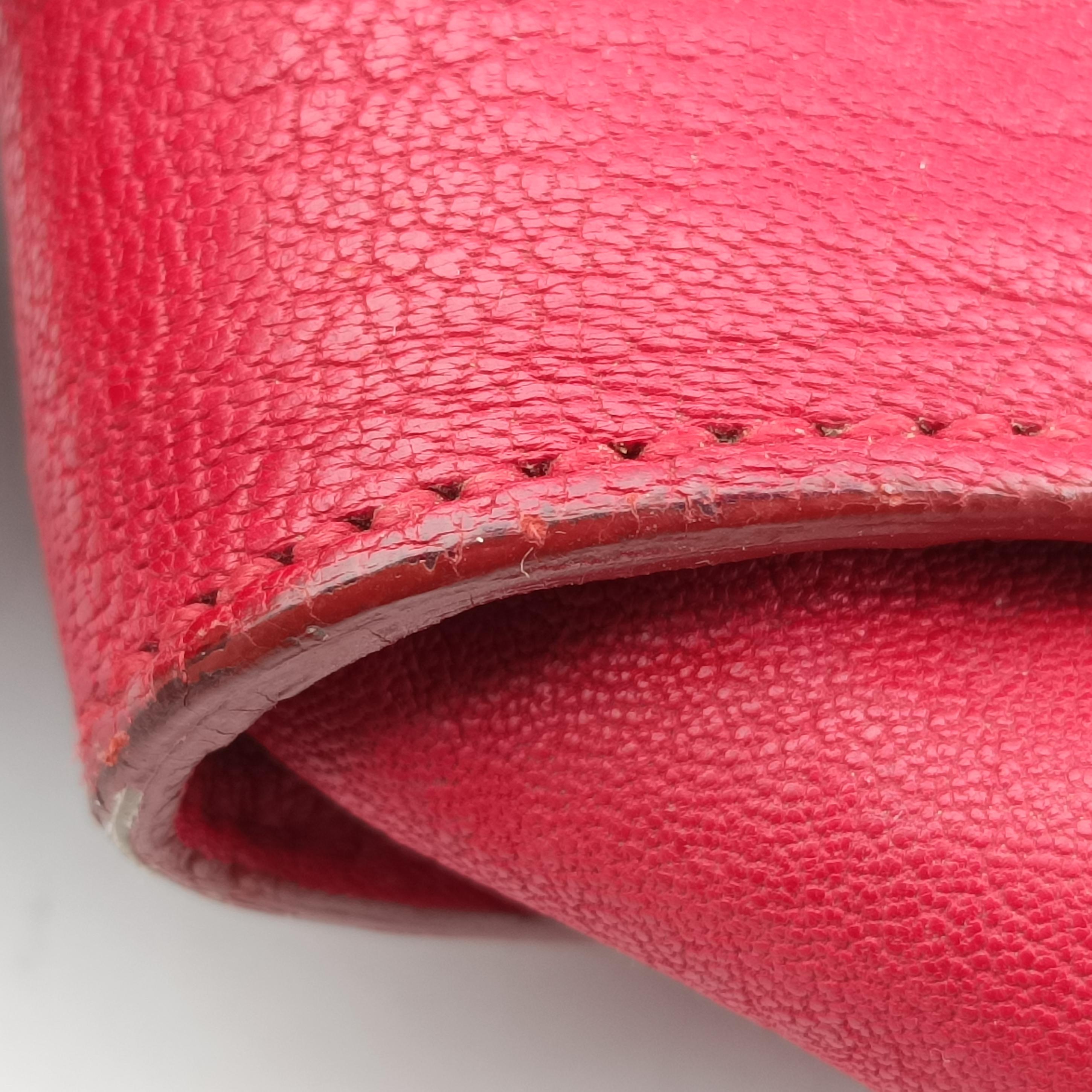Secondhand Yves Saint Laurent Y LIGNE Petit Cabas Red Leather 275091 handbag | stylenewstar