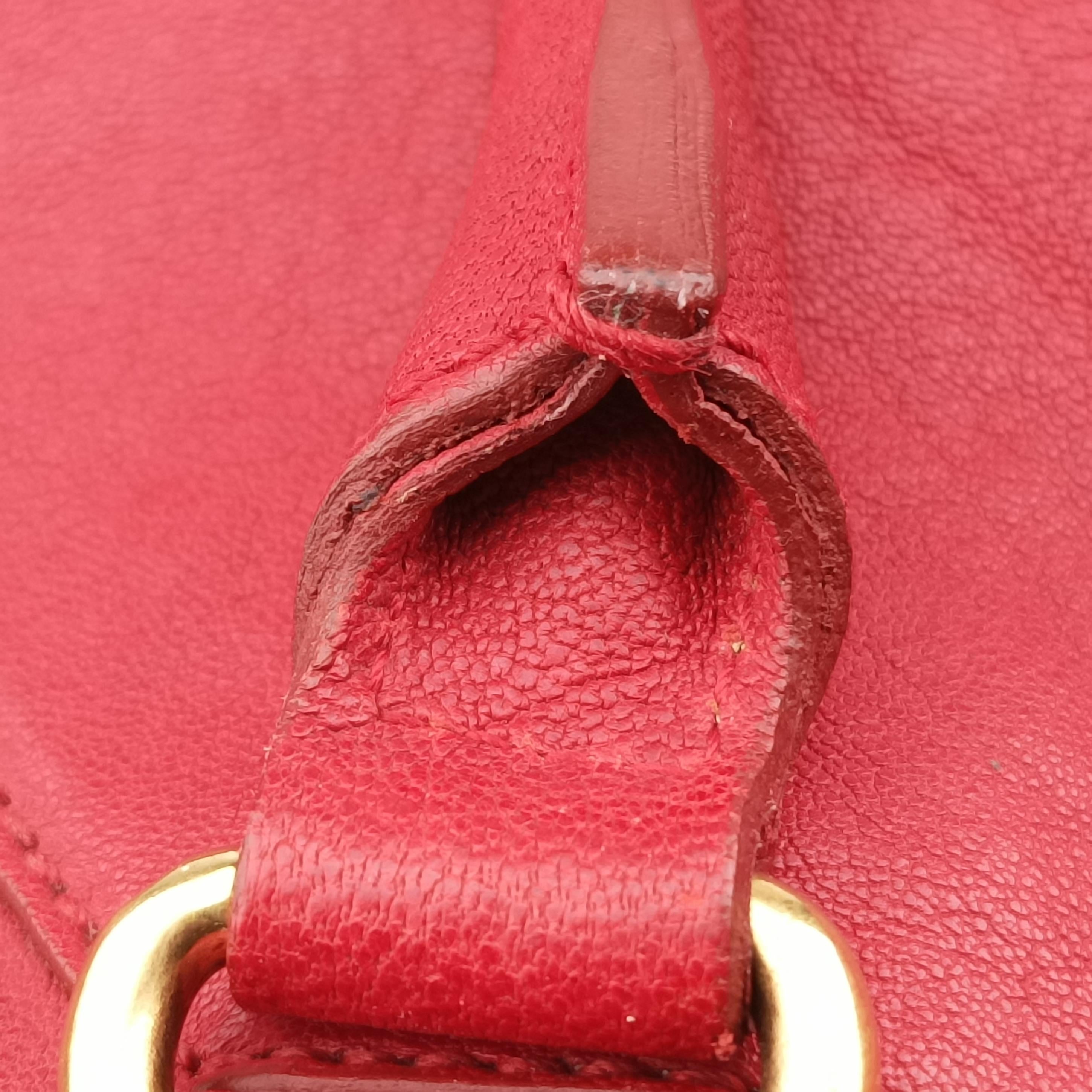 Secondhand Yves Saint Laurent Y LIGNE Petit Cabas Red Leather 275091 handbag | stylenewstar