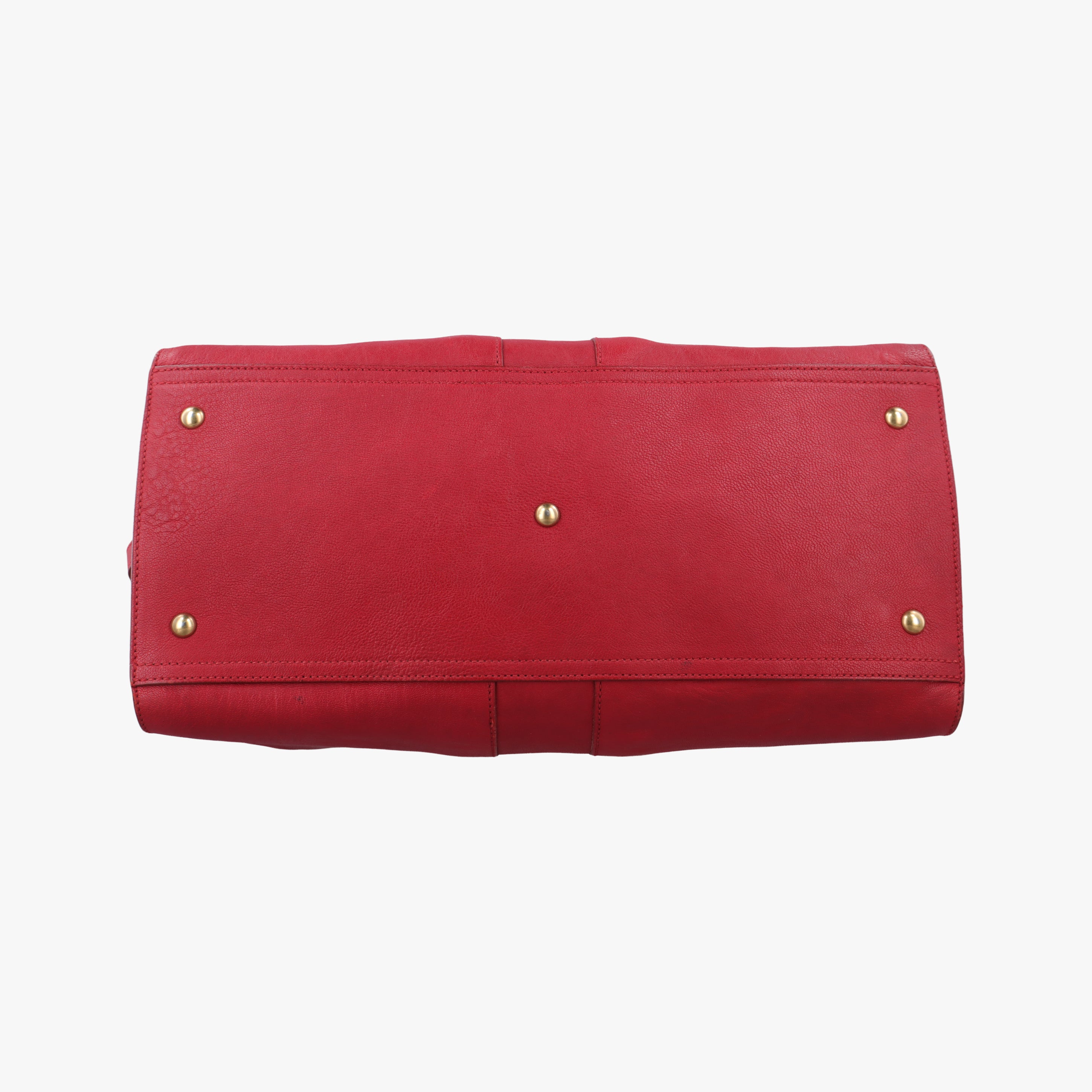 Secondhand Yves Saint Laurent Y LIGNE Petit Cabas Red Leather 275091 handbag | stylenewstar