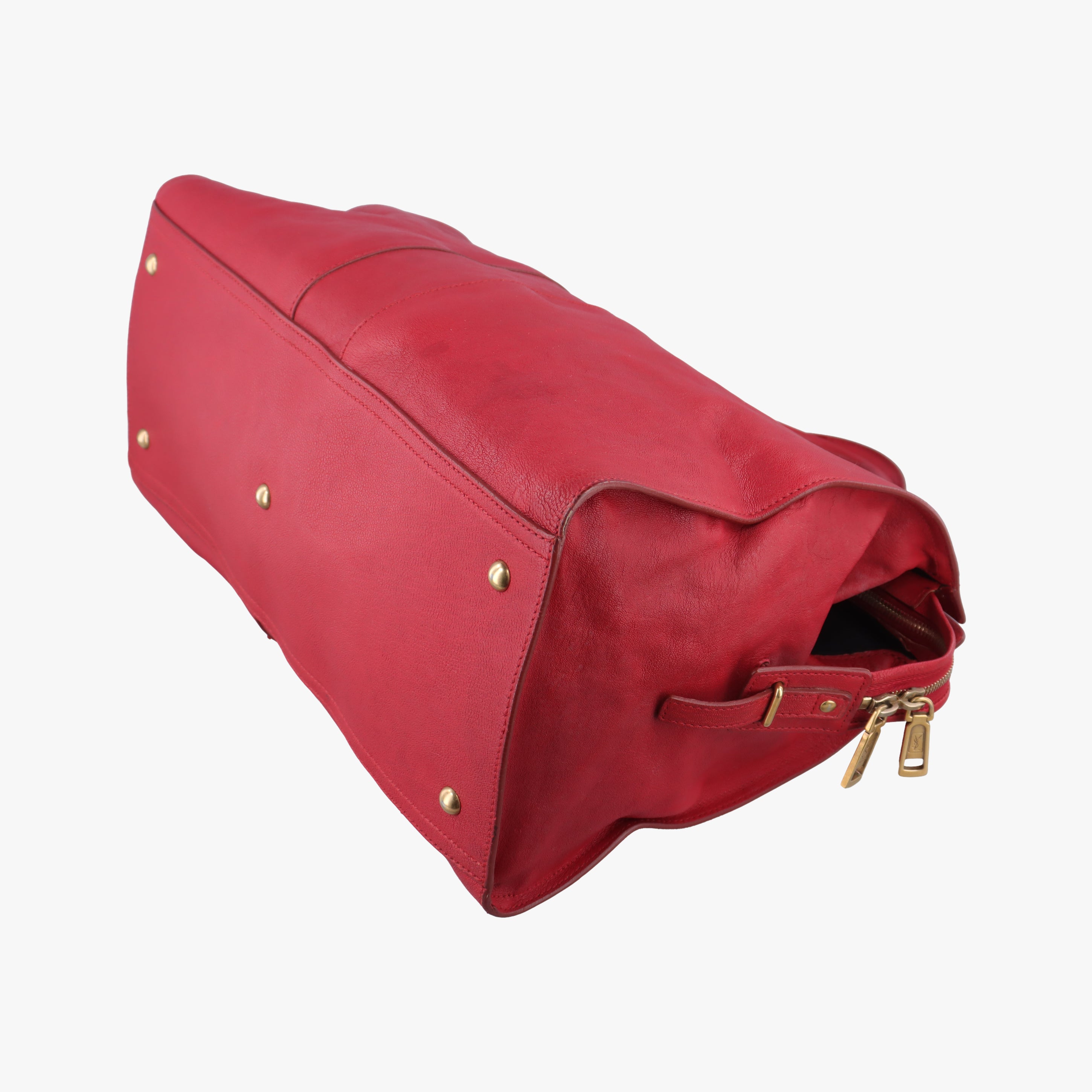 Secondhand Yves Saint Laurent Y LIGNE Petit Cabas Red Leather 275091 handbag | stylenewstar