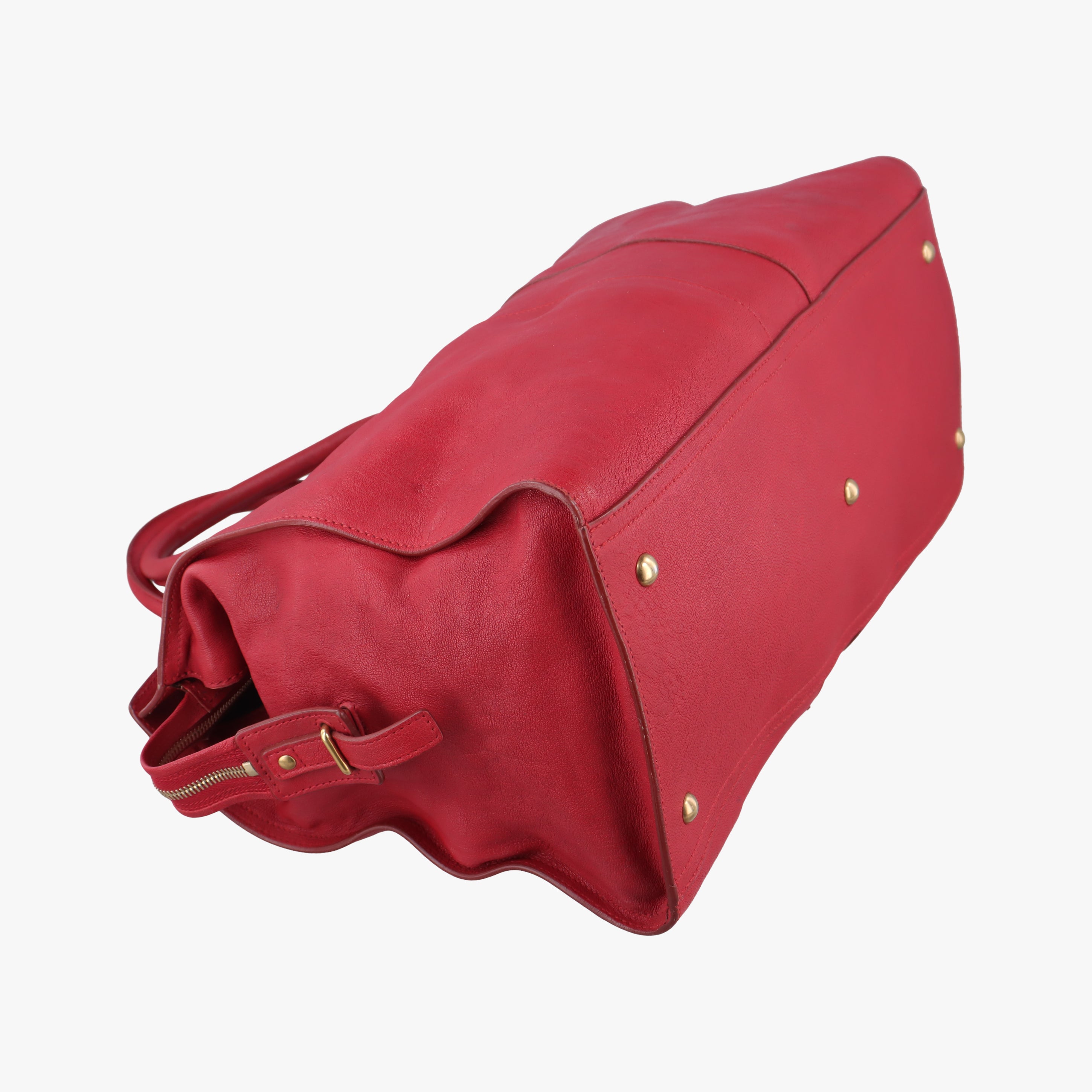 Secondhand Yves Saint Laurent Y LIGNE Petit Cabas Red Leather 275091 handbag | stylenewstar