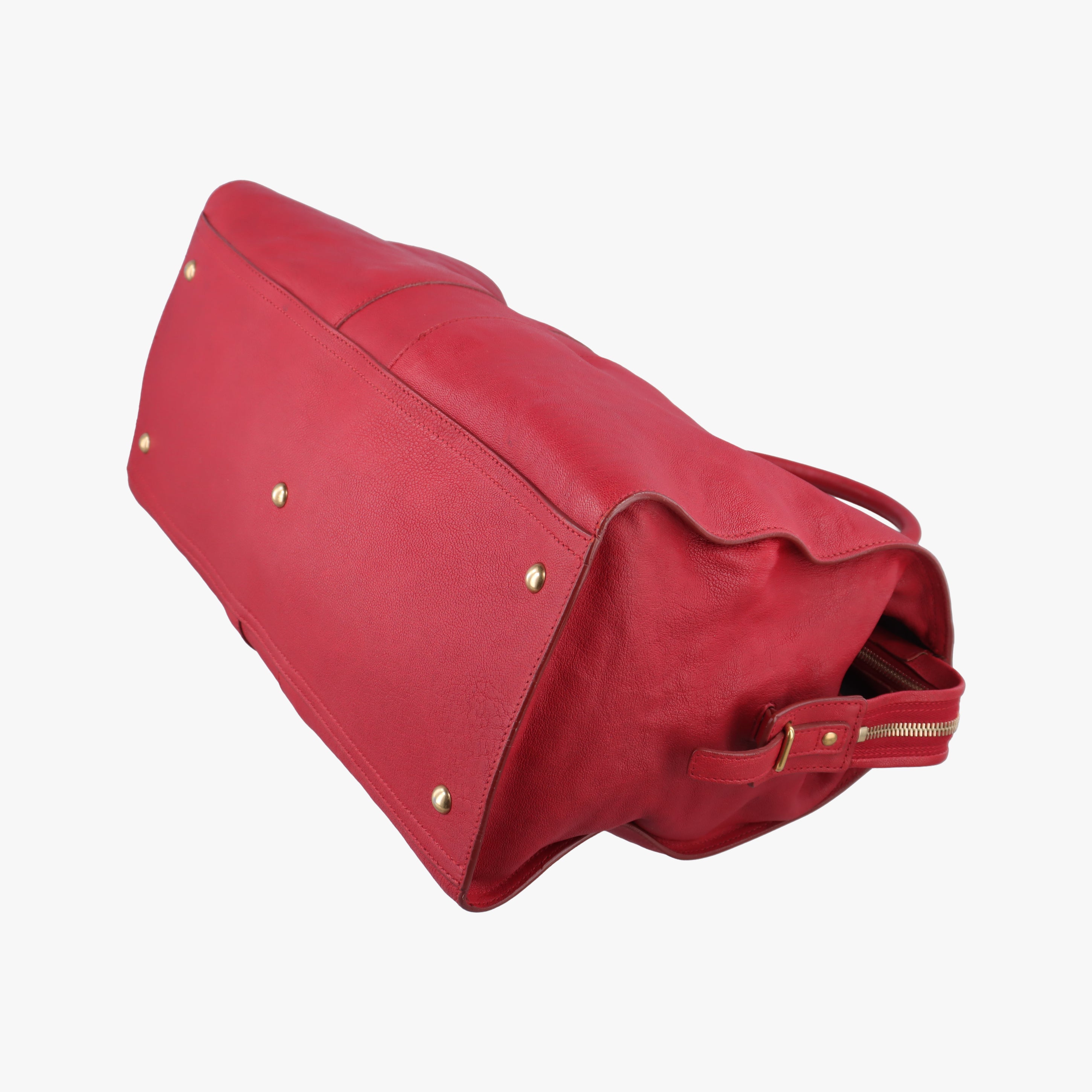 Secondhand Yves Saint Laurent Y LIGNE Petit Cabas Red Leather 275091 handbag | stylenewstar
