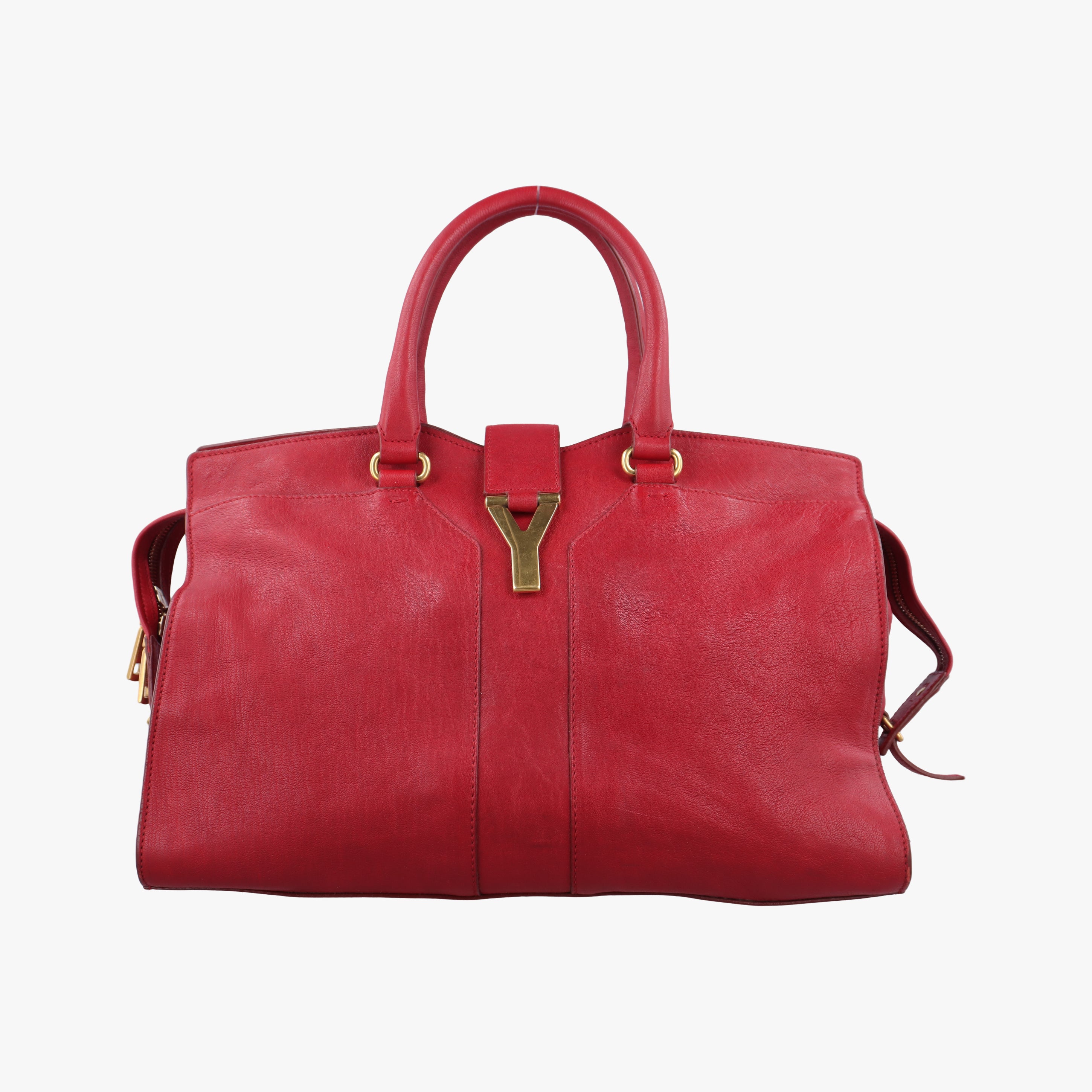 Vintage Yves Saint Laurent Cabas ChYc Red Leather 279079 shoulderbag | stylenewstar