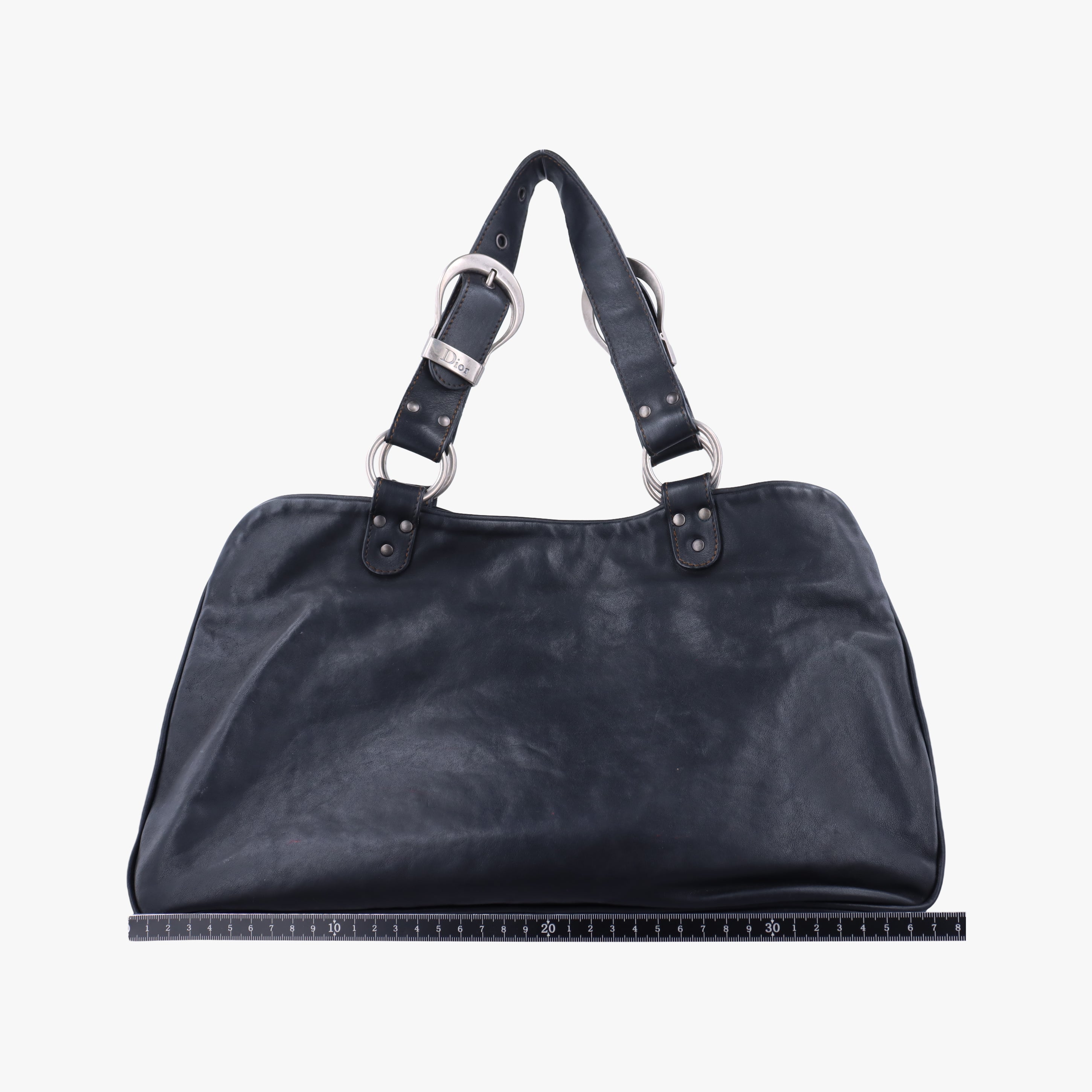 Pre-owned Christian Dior Gaucho Black × Brown Leather  handbag | stylenewstar