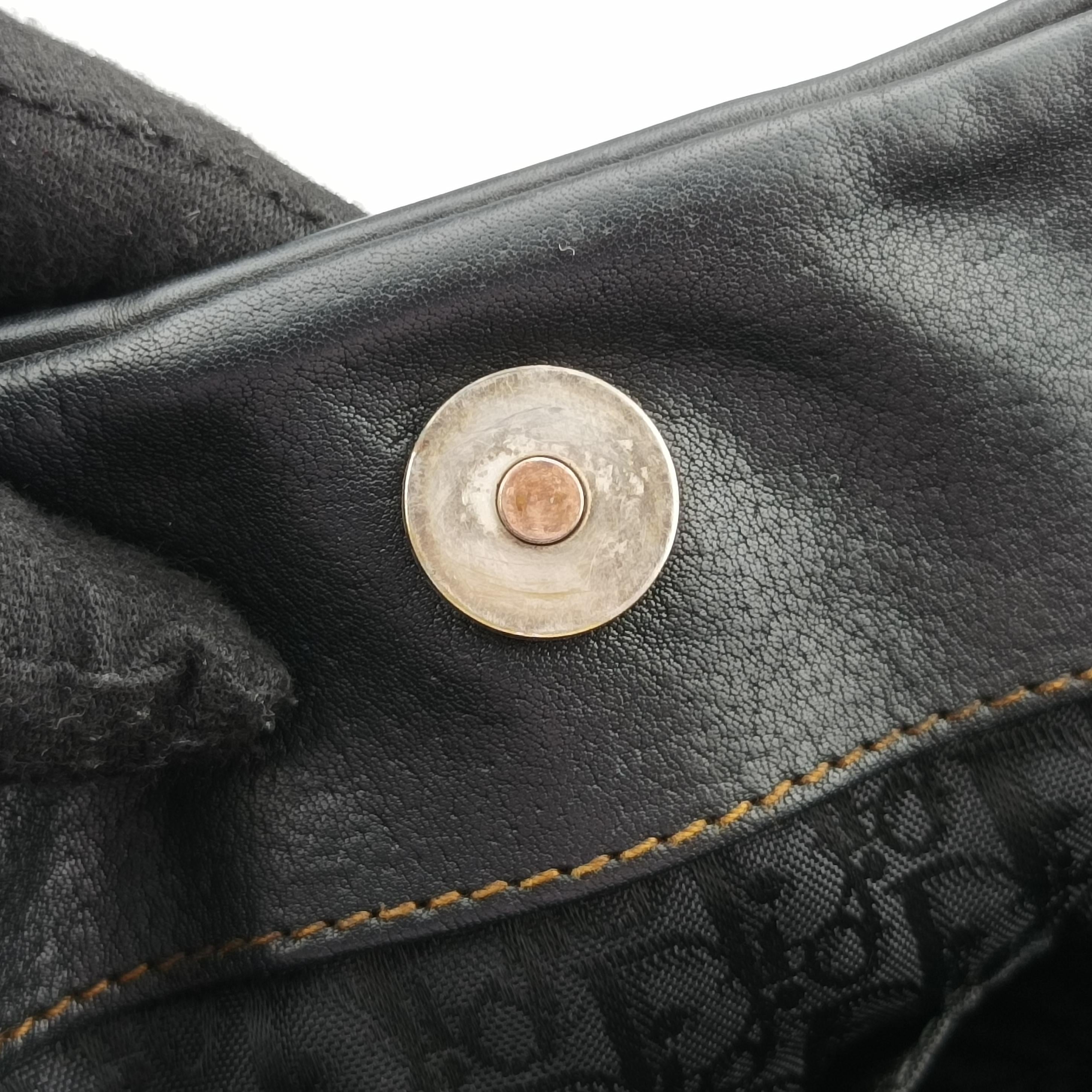 Pre-owned Christian Dior Gaucho Black × Brown Leather  handbag | stylenewstar