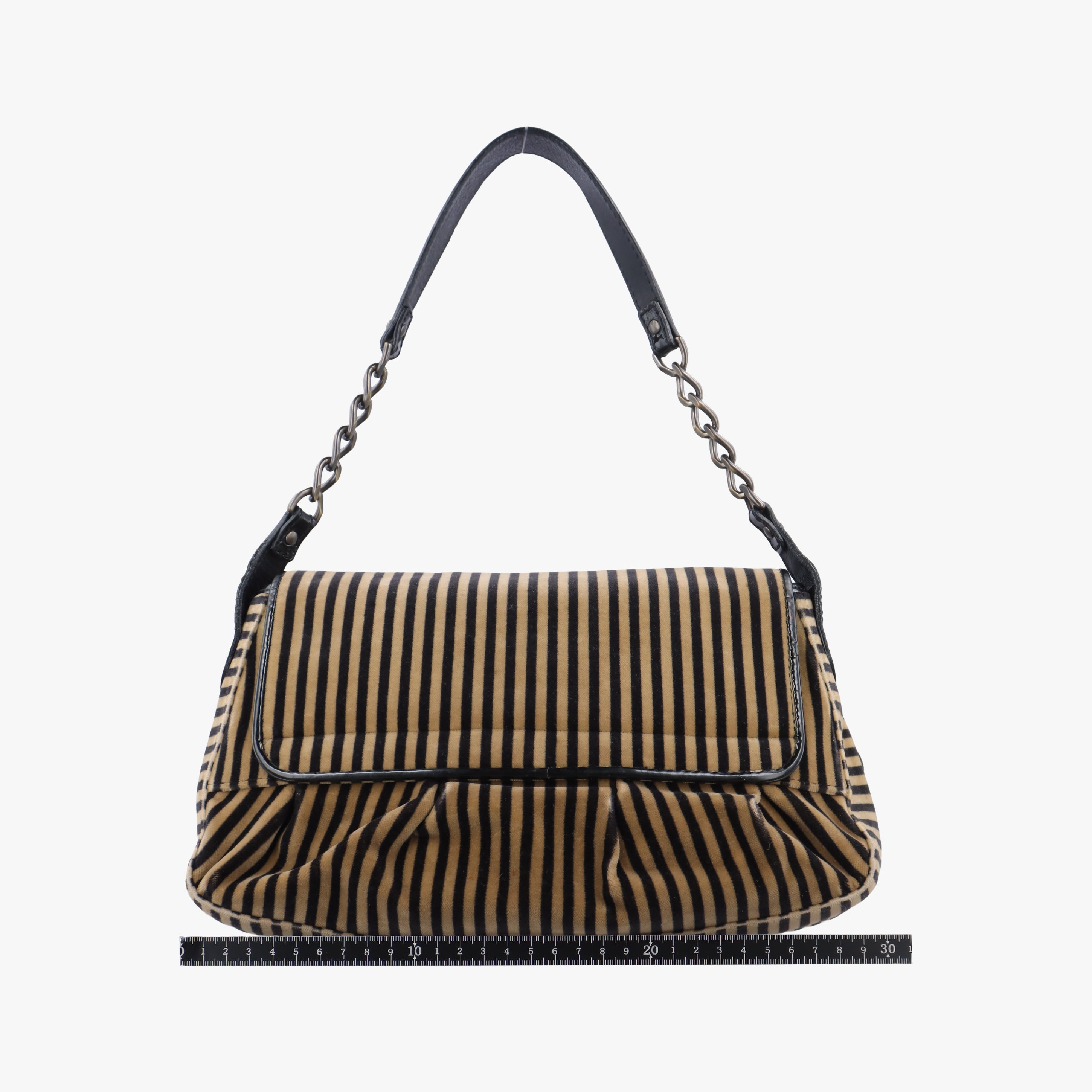 Vintage Fendi buckle Brown×Multicolour velour  handbag | stylenewstar