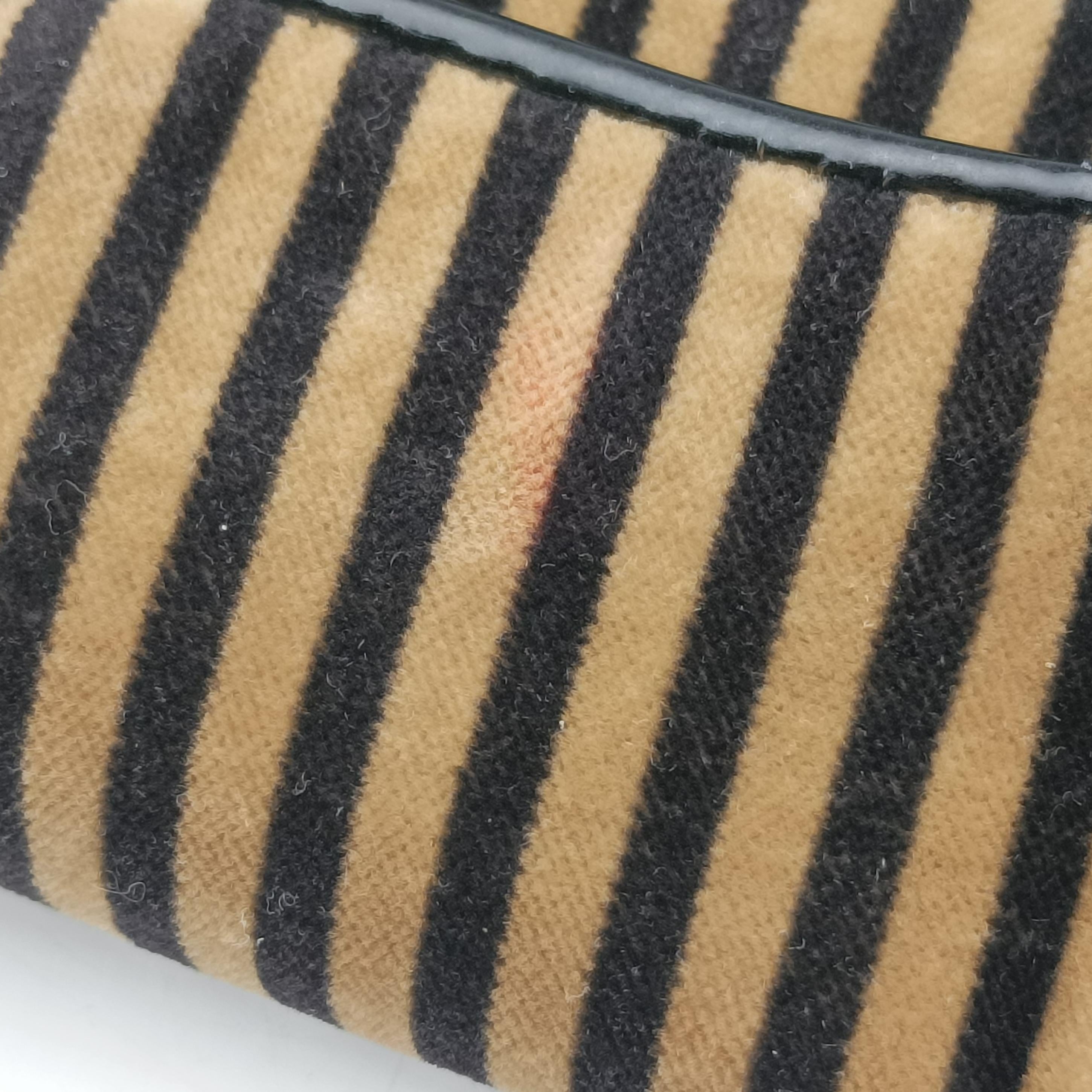 Vintage Fendi buckle Brown×Multicolour velour  handbag | stylenewstar