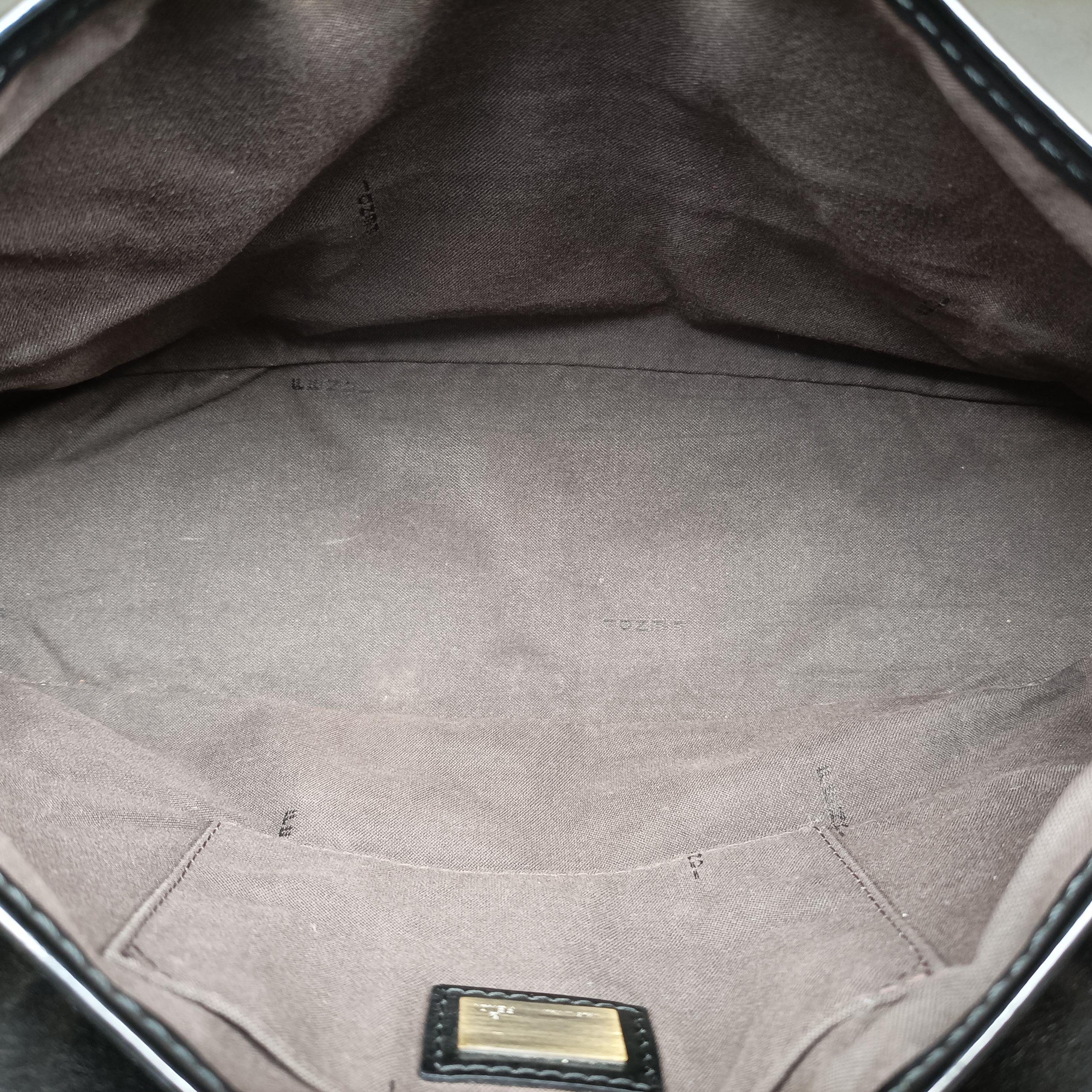 Vintage Fendi buckle Brown×Multicolour velour  handbag | stylenewstar