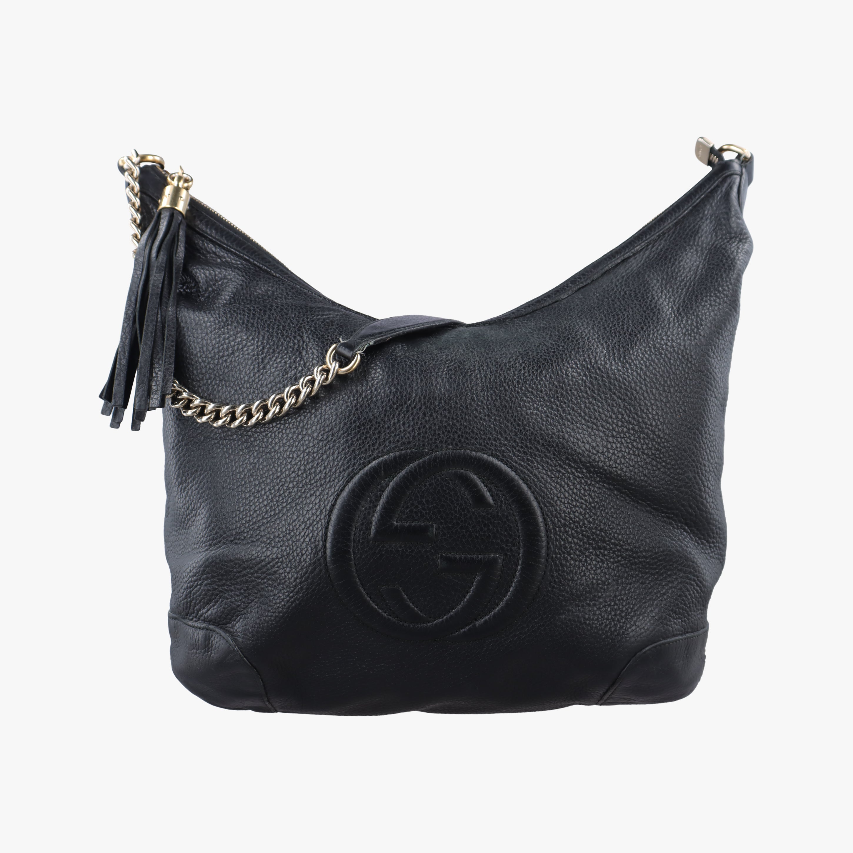 Pre-owned Gucci Soho Black Leather 308981 shoulderbag | stylenewstar