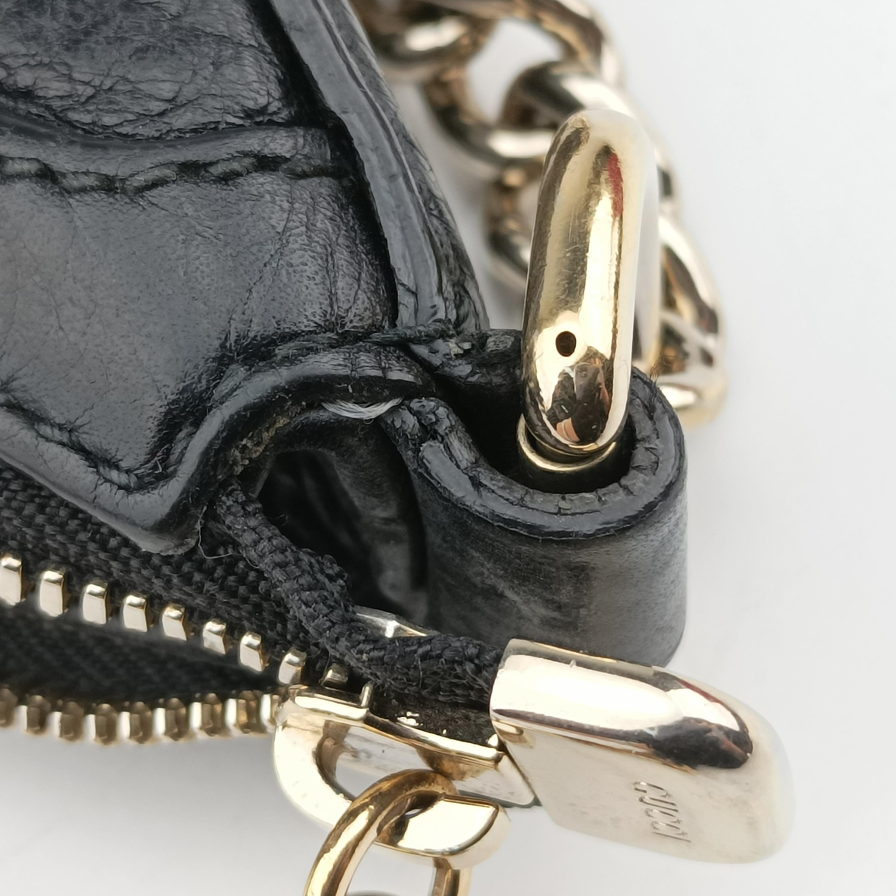 Pre-owned Gucci Soho Black Leather 308981 shoulderbag | stylenewstar
