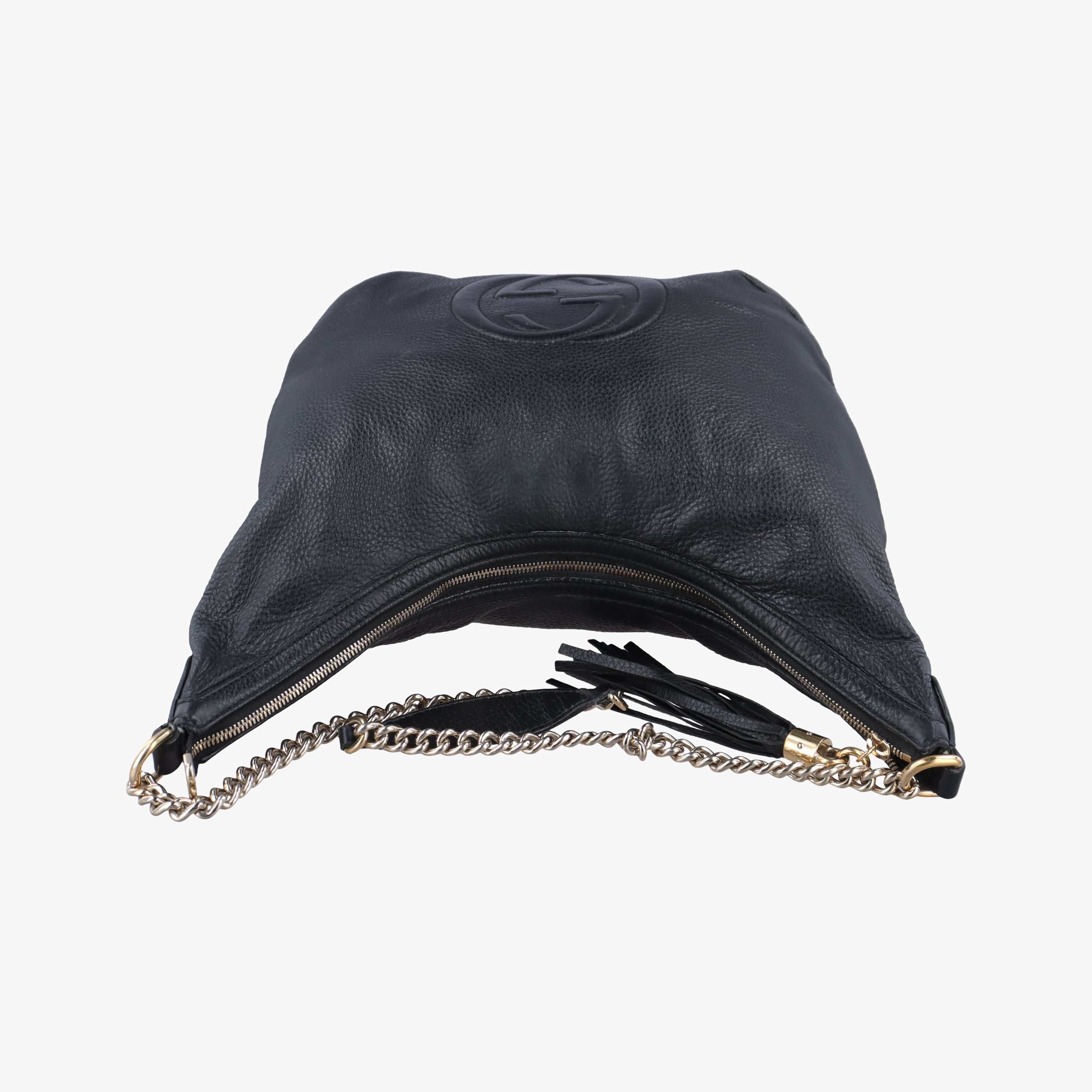 Pre-owned Gucci Soho Black Leather 308981 shoulderbag | stylenewstar