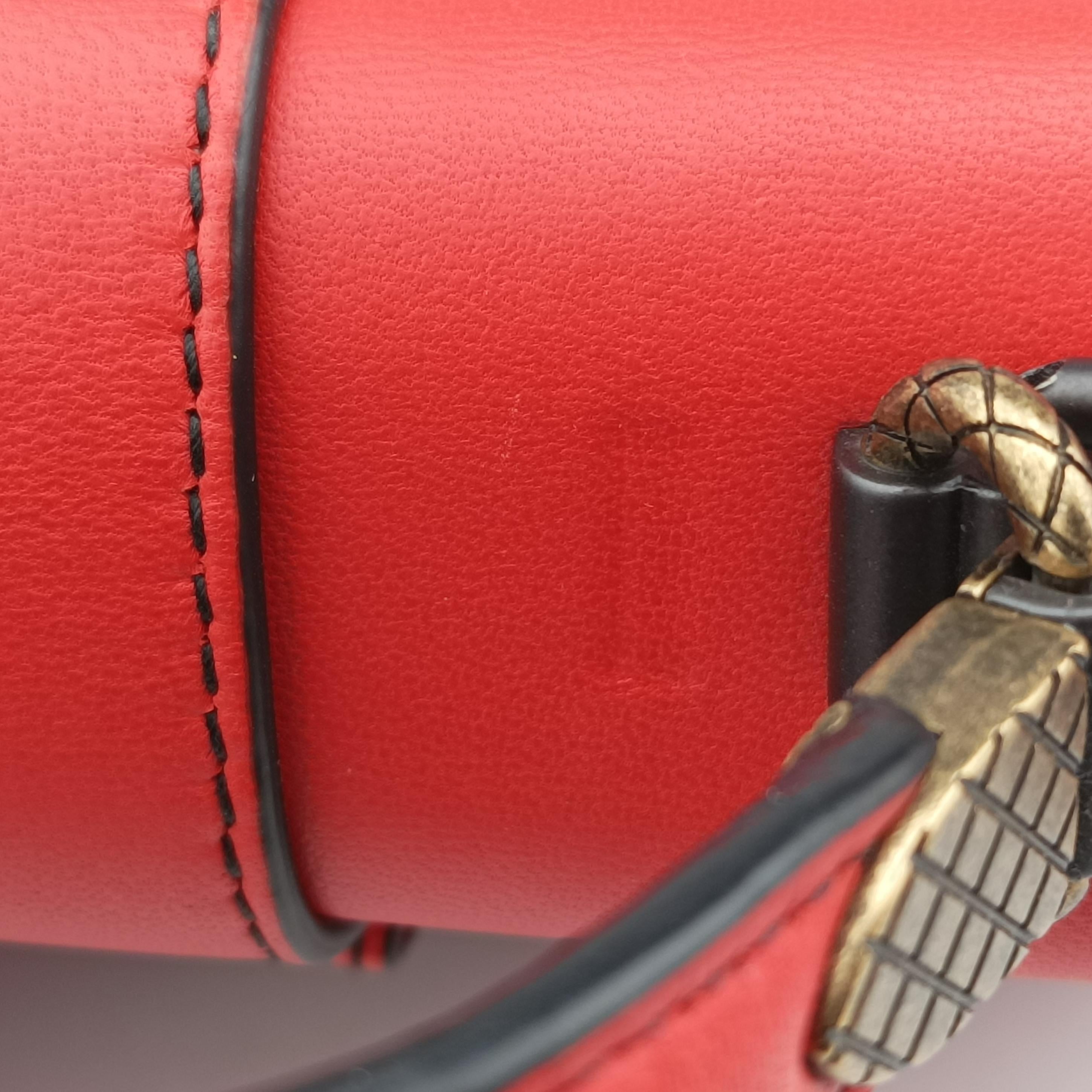 Secondhand Bottega Veneta Tricolor Piazza Orange leather  shoulderbag | stylenewstar