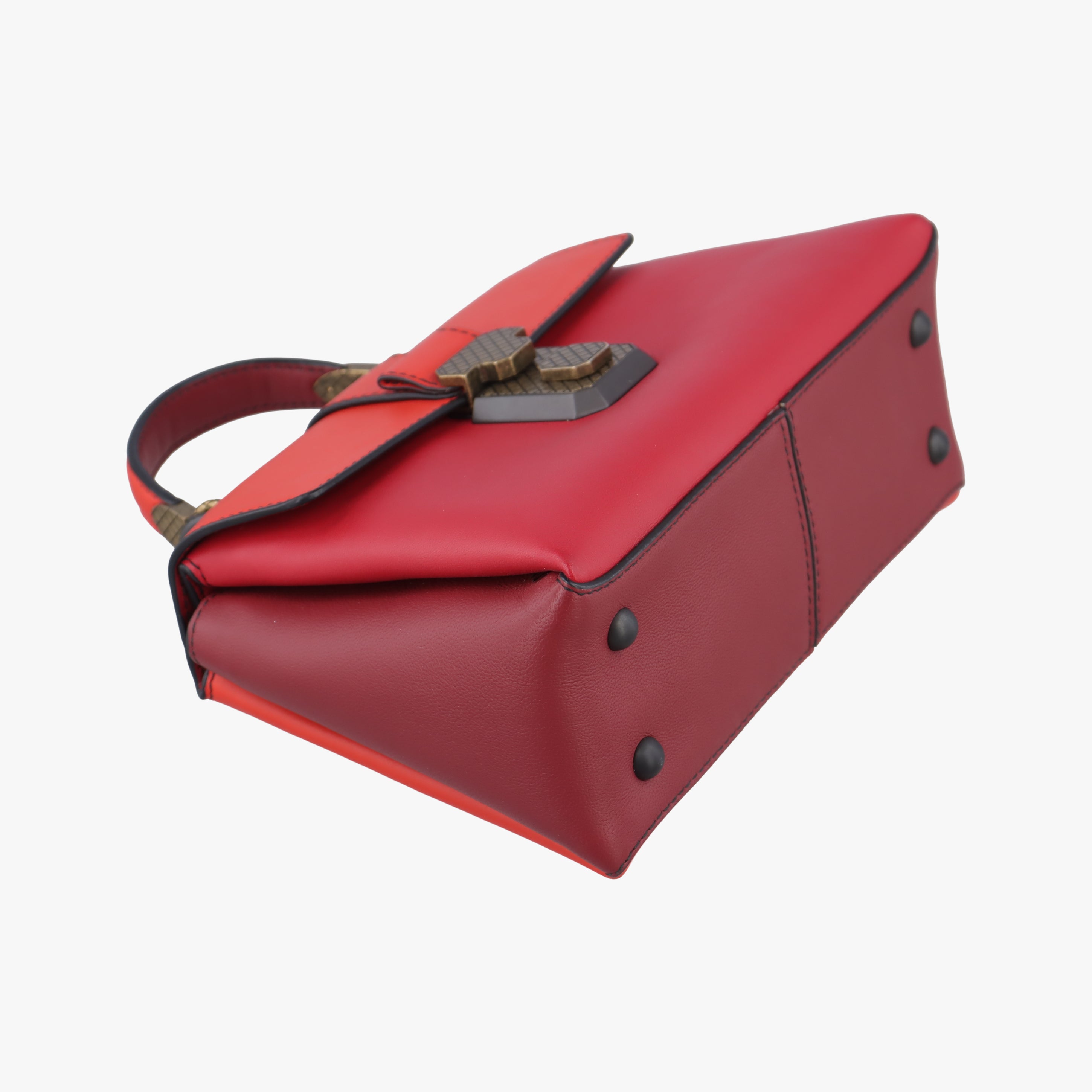 Secondhand Bottega Veneta Tricolor Piazza Orange leather  shoulderbag | stylenewstar