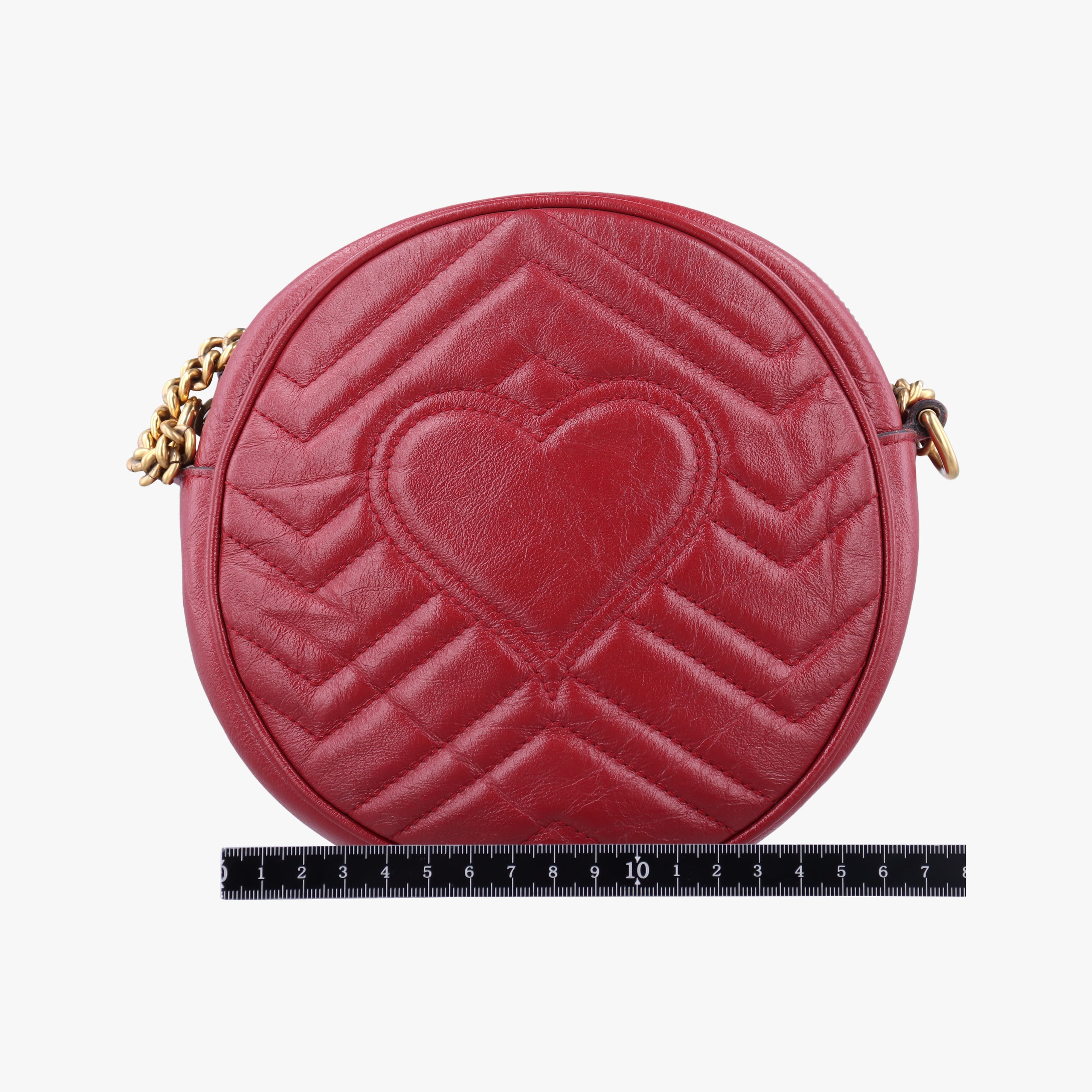 Pre-owned Gucci GG Marmont Red Leather 550154 shoulderbag | stylenewstar