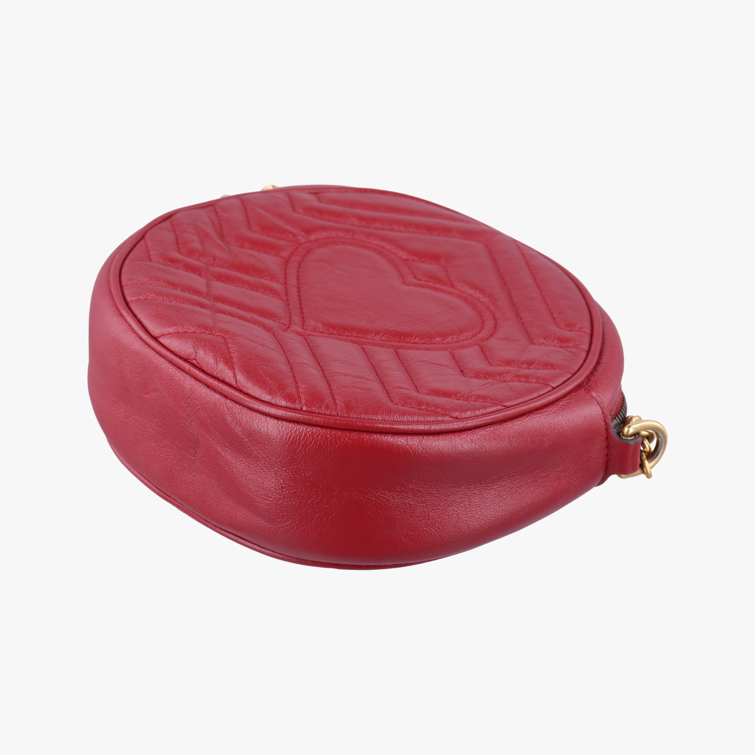 Pre-owned Gucci GG Marmont Red Leather 550154 shoulderbag | stylenewstar
