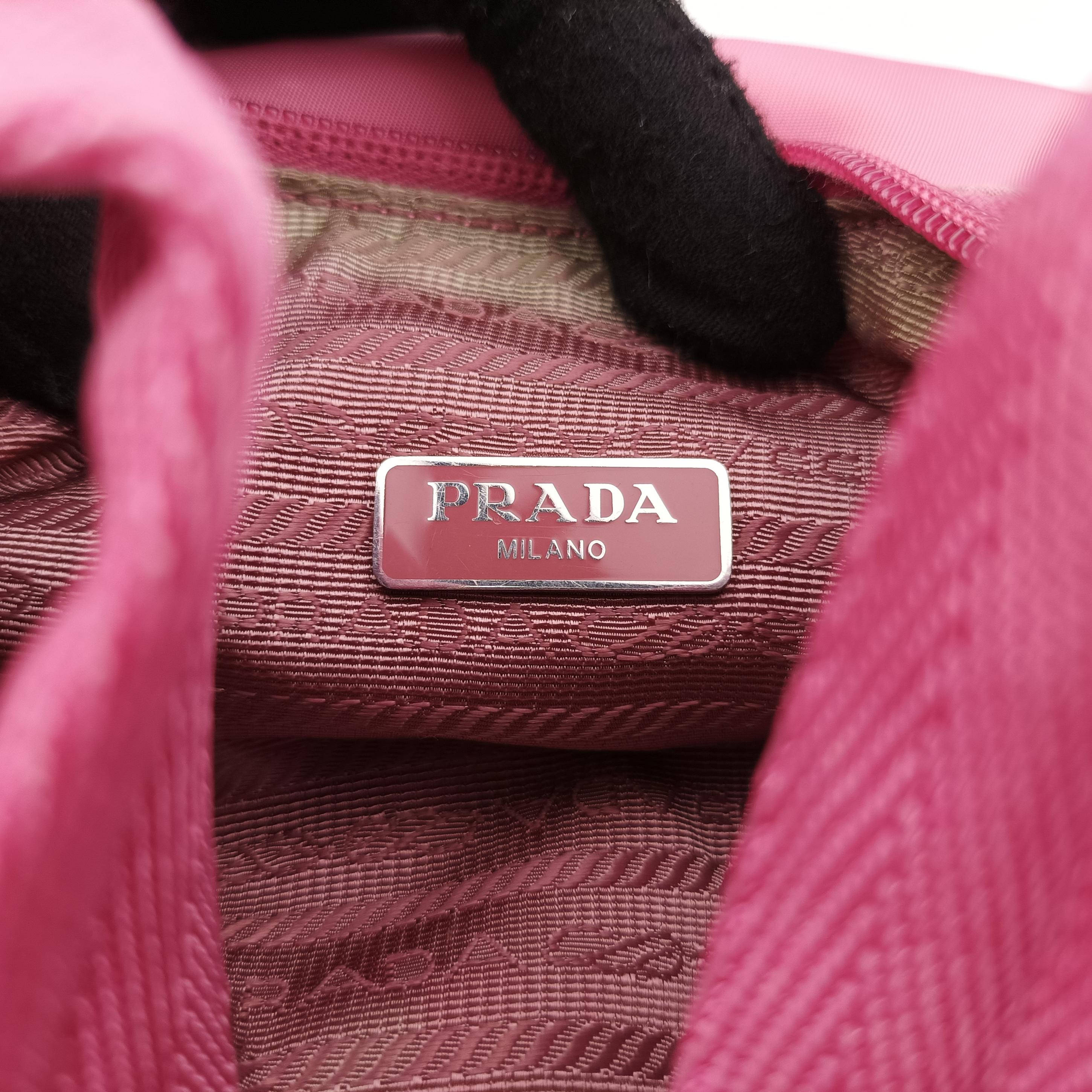 Pre-owned Prada Re-Edition2000 Pink nylon 1NE515 handbag | stylenewstar