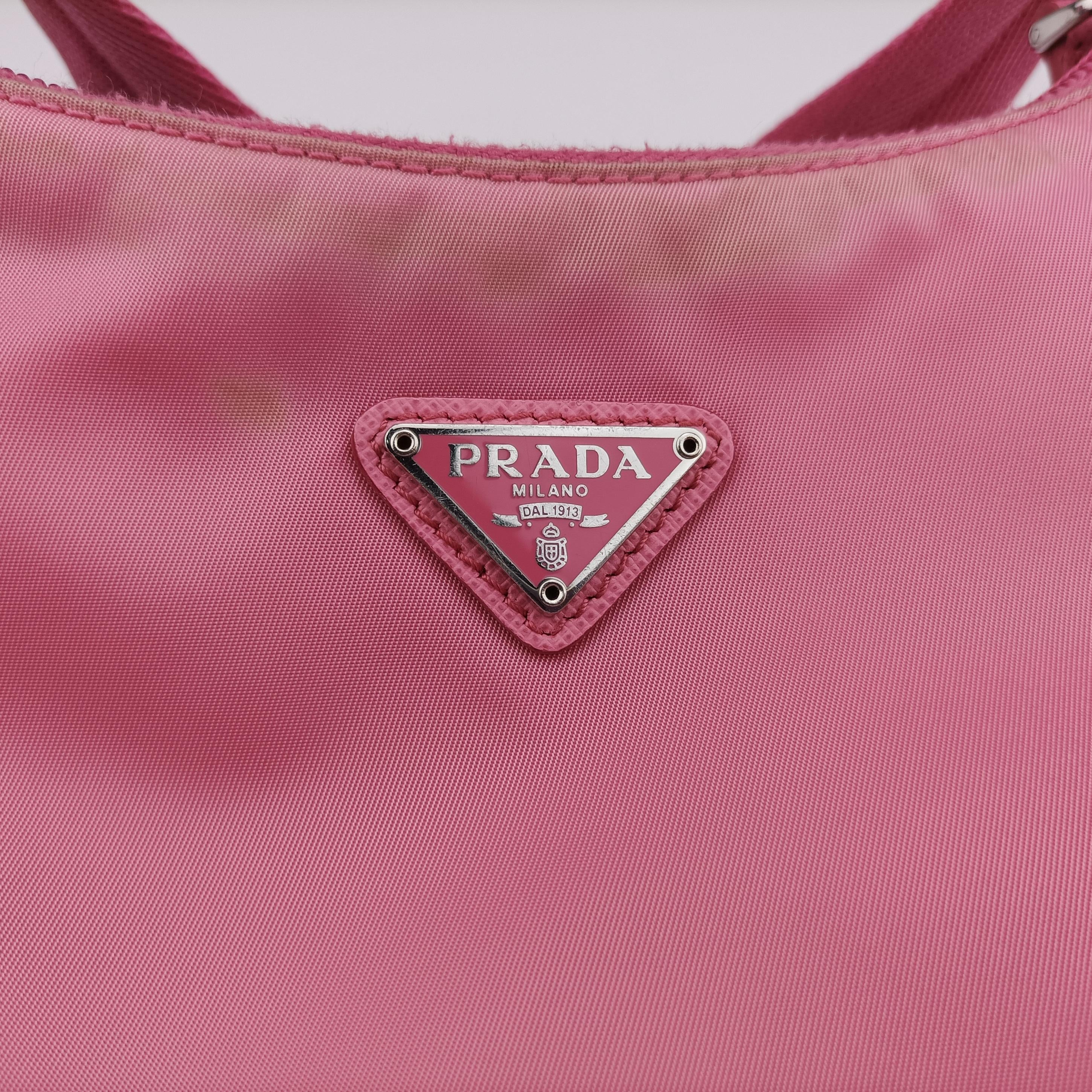Pre-owned Prada Re-Edition2000 Pink nylon 1NE515 handbag | stylenewstar