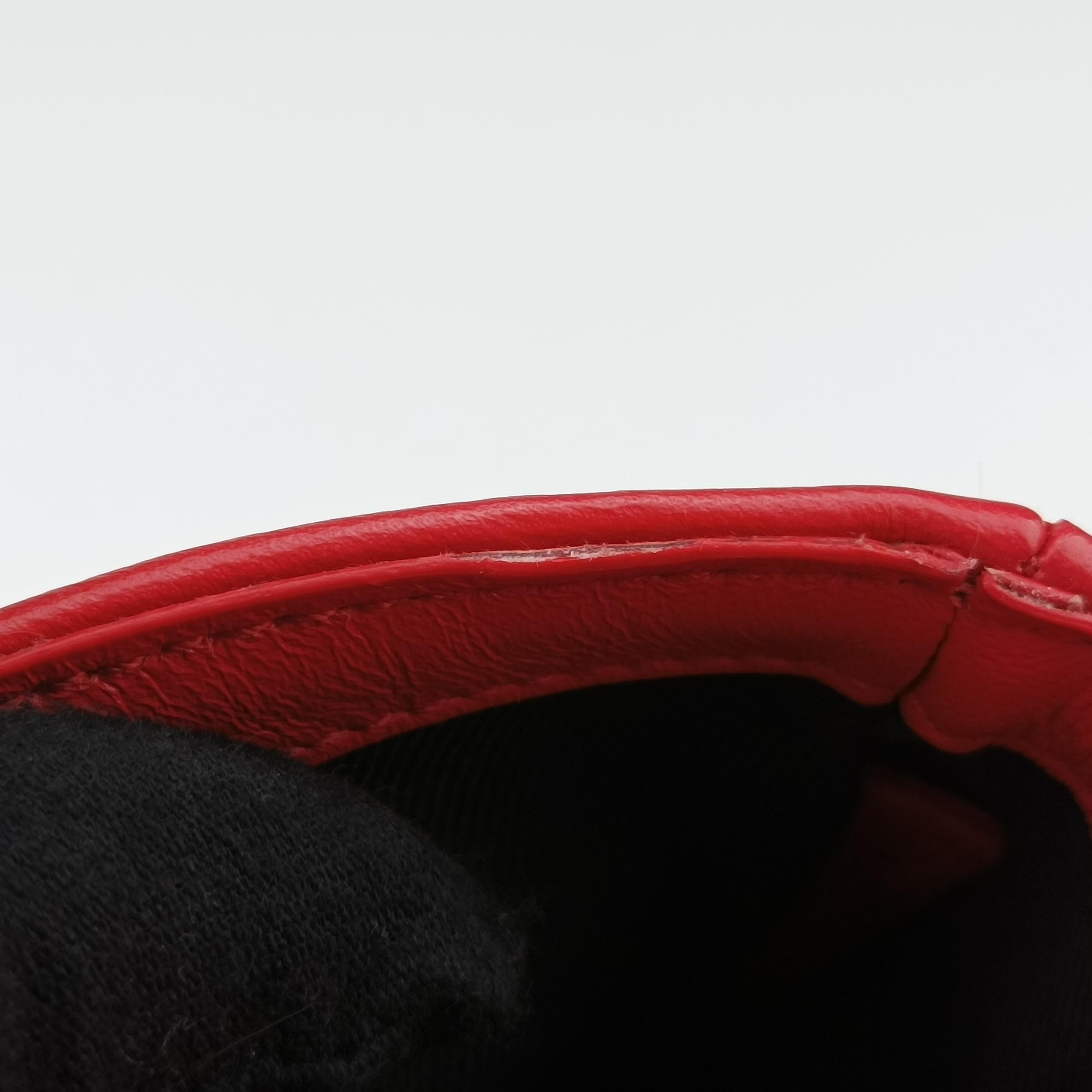 Pre-owned Burberry Lola chain TB Red Leather  shoulderbag | stylenewstar