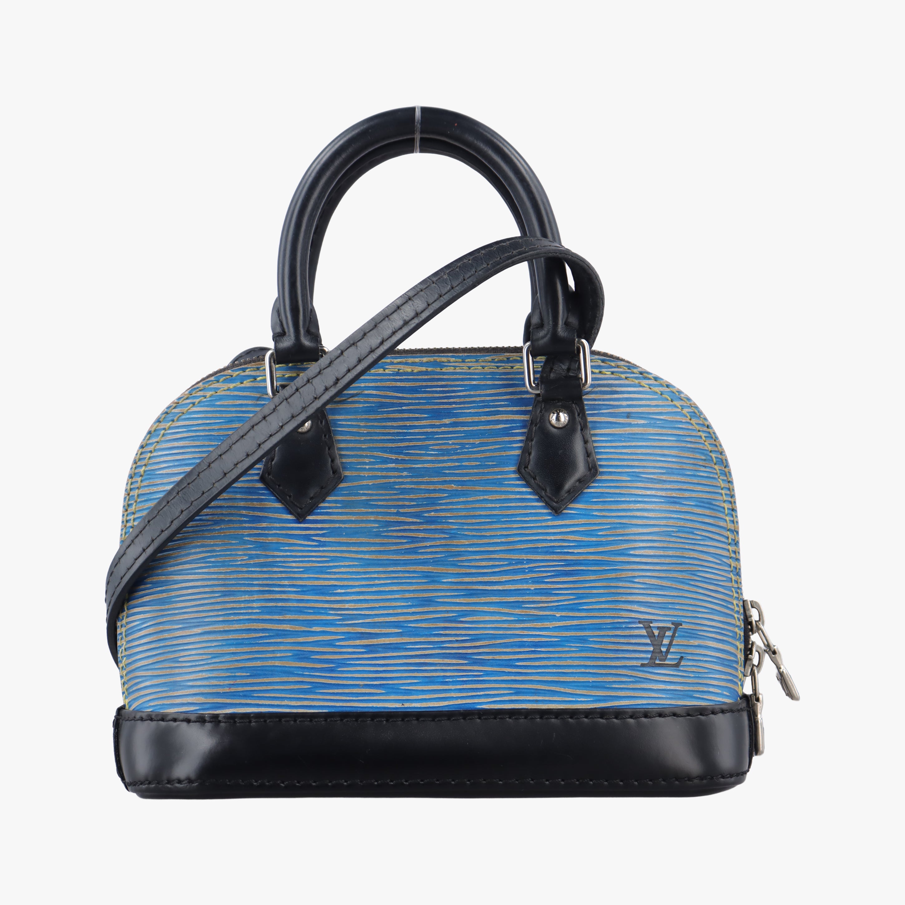 Secondhand Louis Vuitton Nano Alma DENIM BLEU×black epi M41578 shoulderbag | stylenewstar