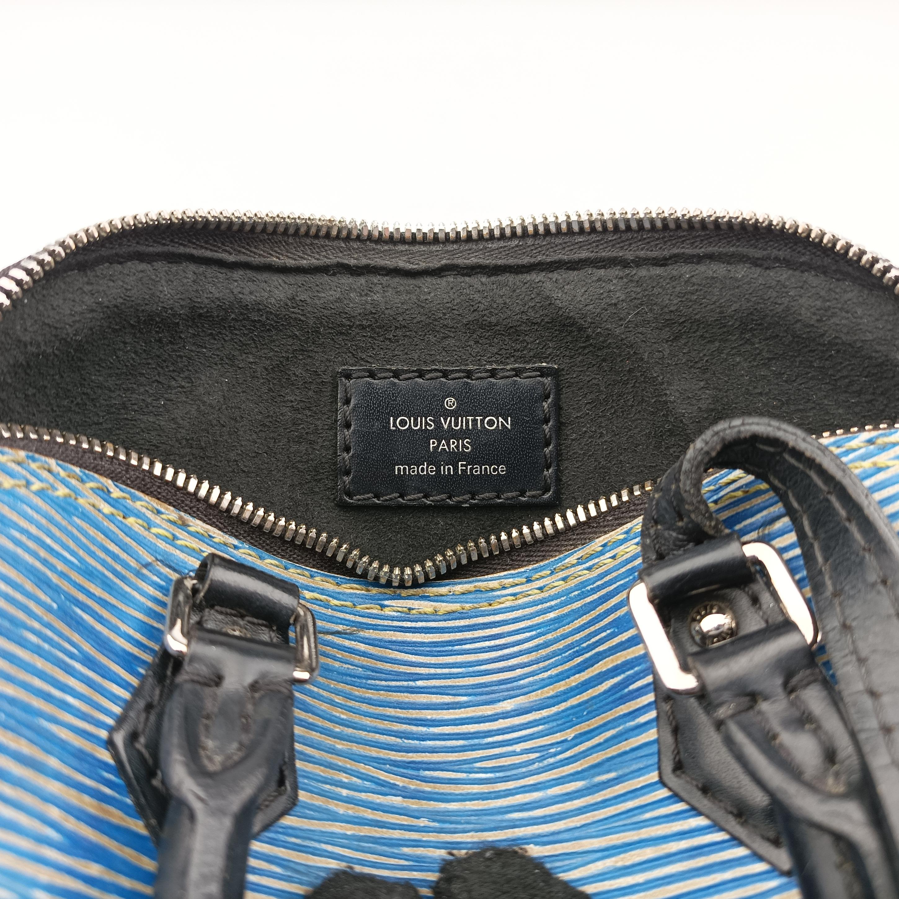 Secondhand Louis Vuitton Nano Alma DENIM BLEU×black epi M41578 shoulderbag | stylenewstar
