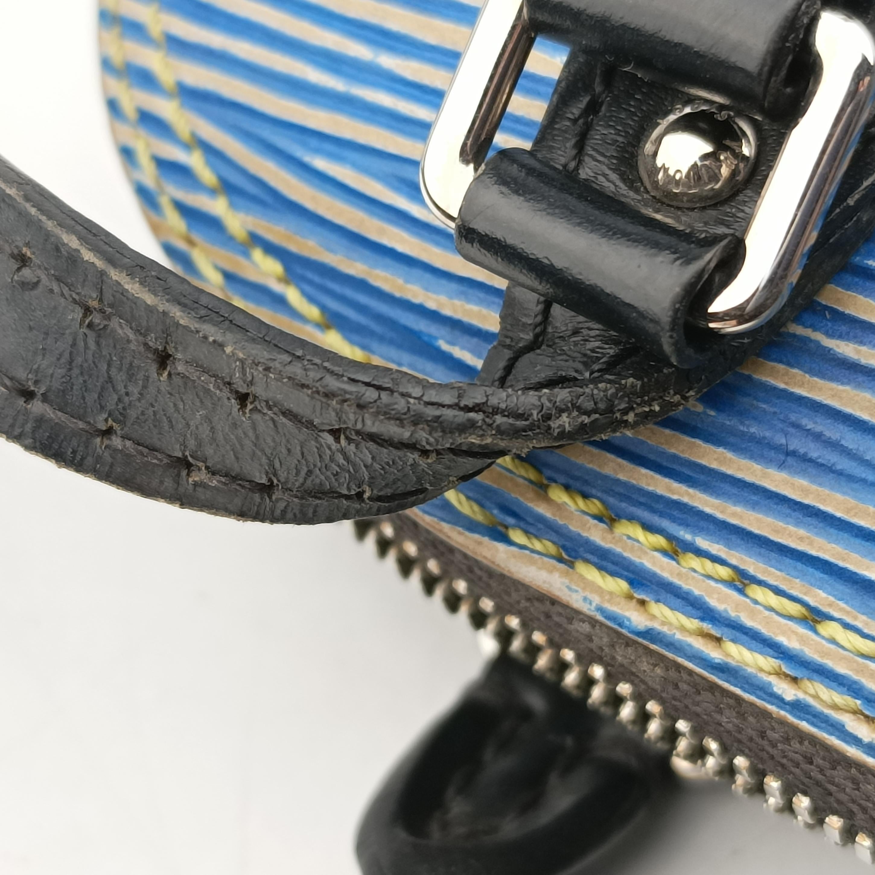 Secondhand Louis Vuitton Nano Alma DENIM BLEU×black epi M41578 shoulderbag | stylenewstar