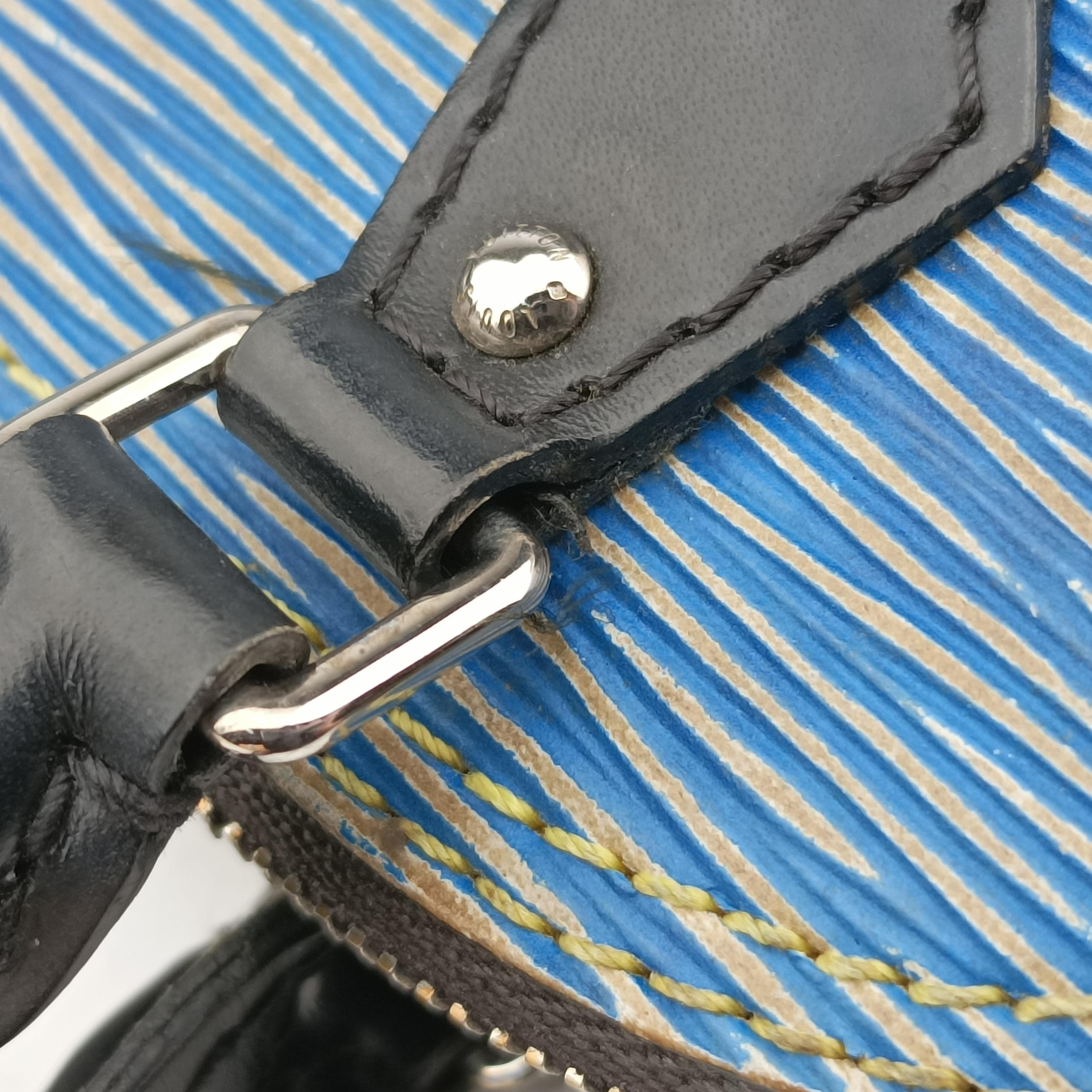 Secondhand Louis Vuitton Nano Alma DENIM BLEU×black epi M41578 shoulderbag | stylenewstar