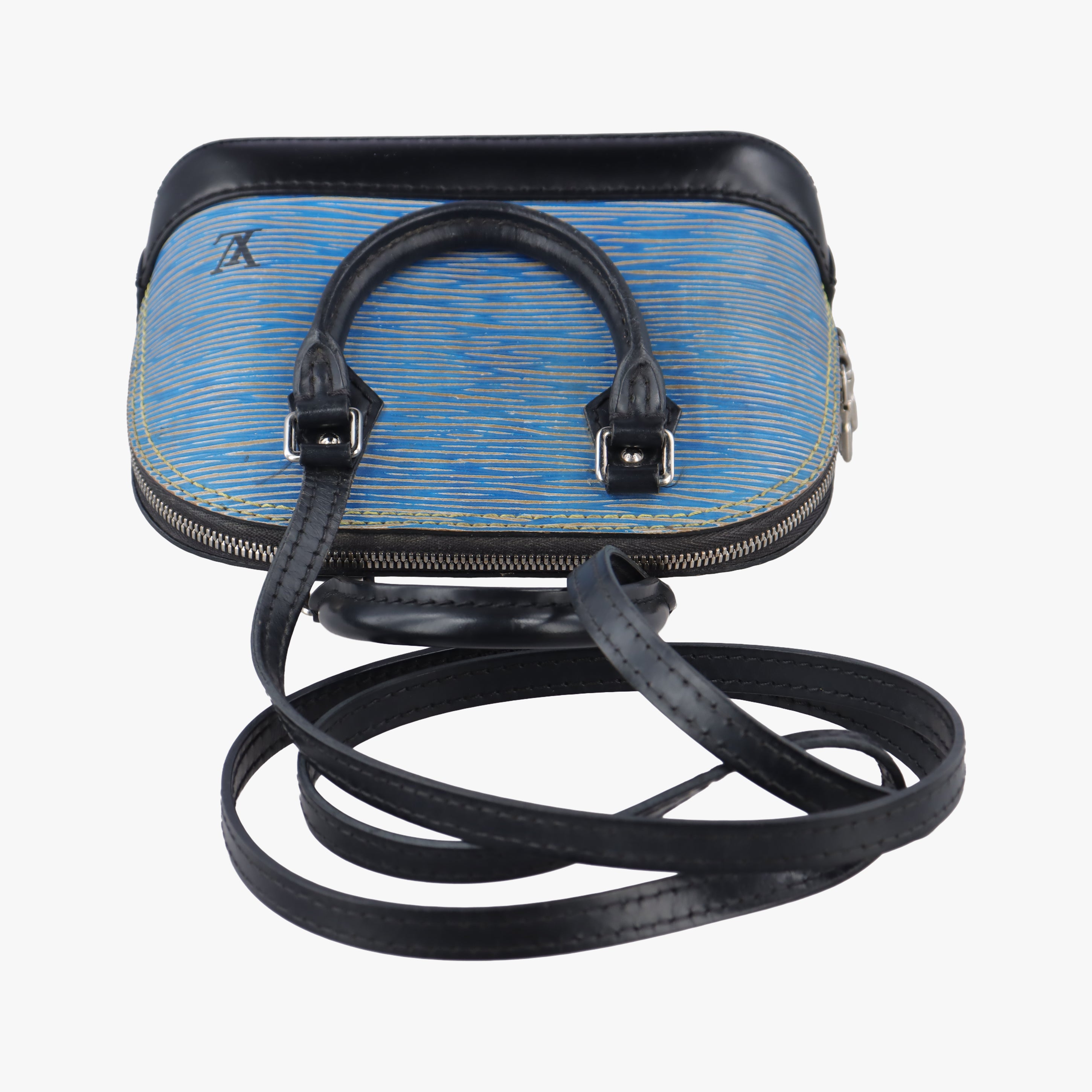 Secondhand Louis Vuitton Nano Alma DENIM BLEU×black epi M41578 shoulderbag | stylenewstar