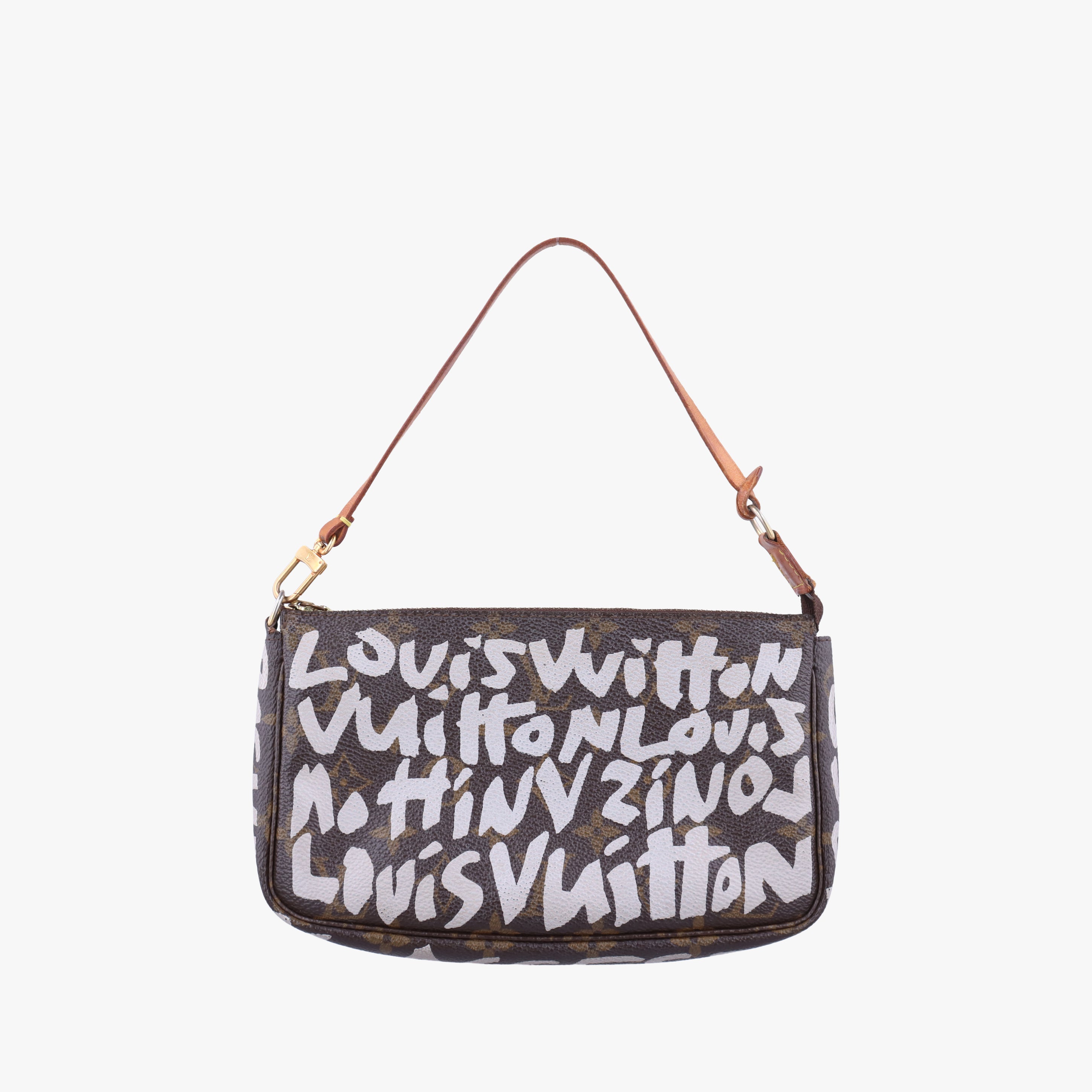 Pre-owned Louis Vuitton Monogram Graffiti Pochette Accessoires Brown×Argent Monogram Graffiti M92192 handbag | stylenewstar