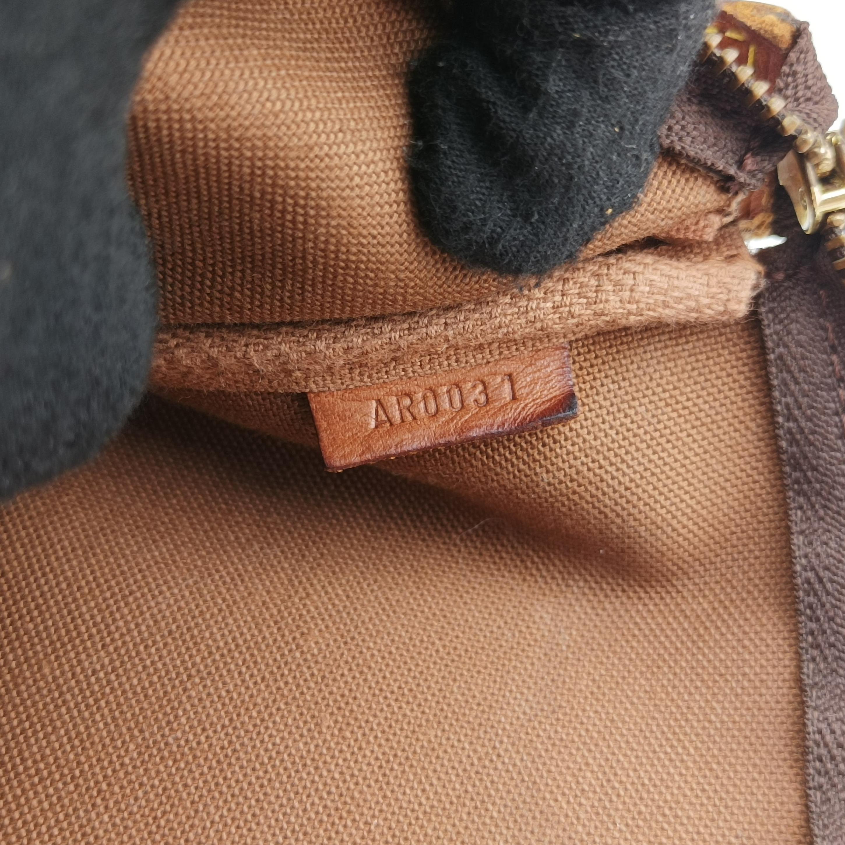 Pre-owned Louis Vuitton Monogram Graffiti Pochette Accessoires Brown×Argent Monogram Graffiti M92192 handbag | stylenewstar