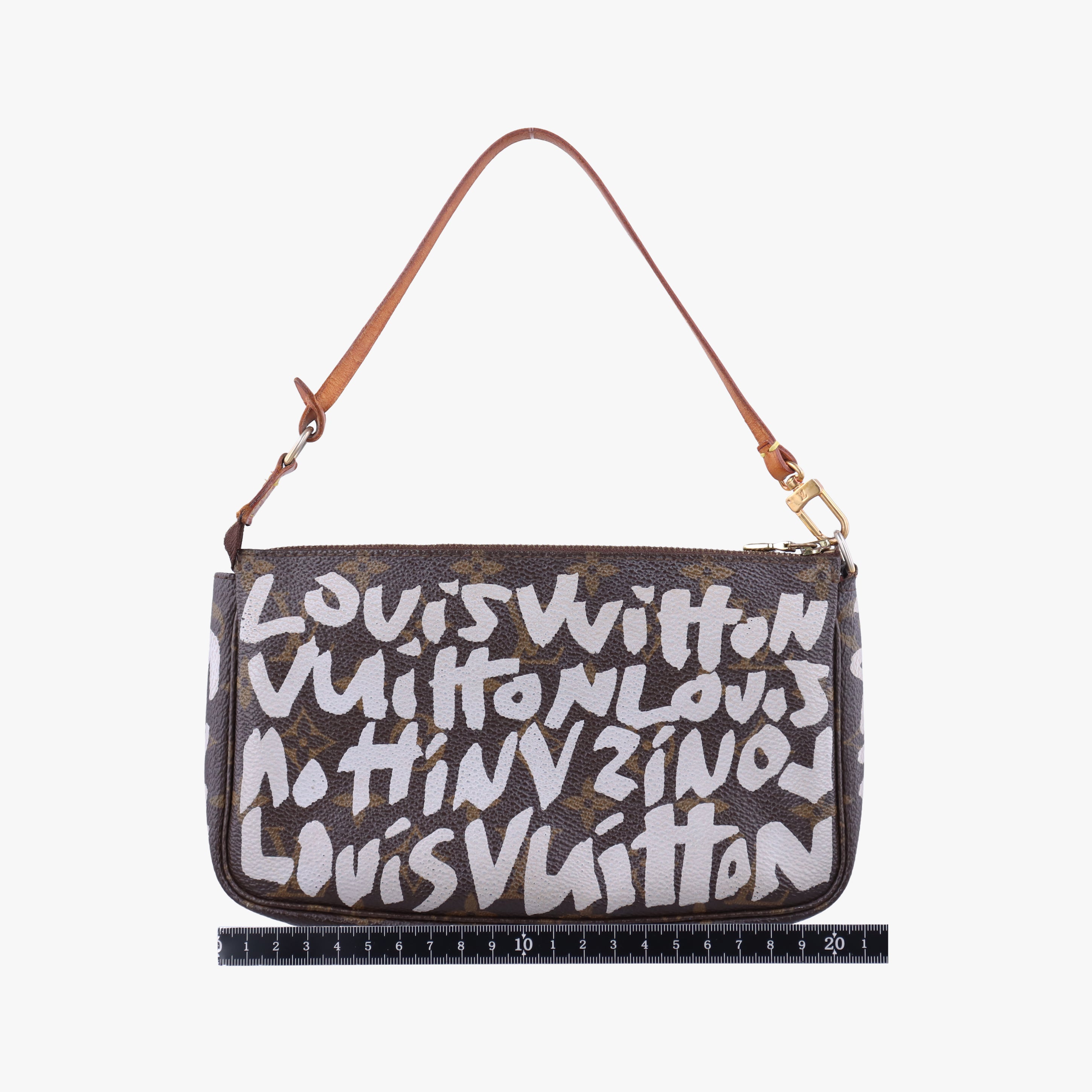 Pre-owned Louis Vuitton Monogram Graffiti Pochette Accessoires Brown×Argent Monogram Graffiti M92192 handbag | stylenewstar