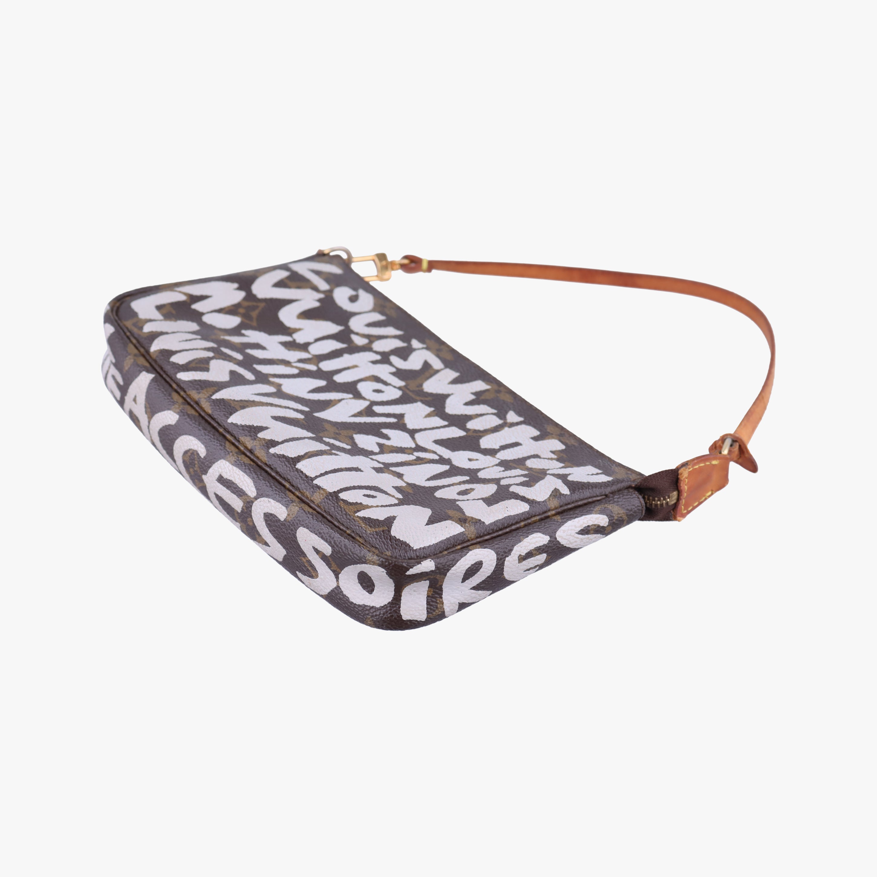 Pre-owned Louis Vuitton Monogram Graffiti Pochette Accessoires Brown×Argent Monogram Graffiti M92192 handbag | stylenewstar