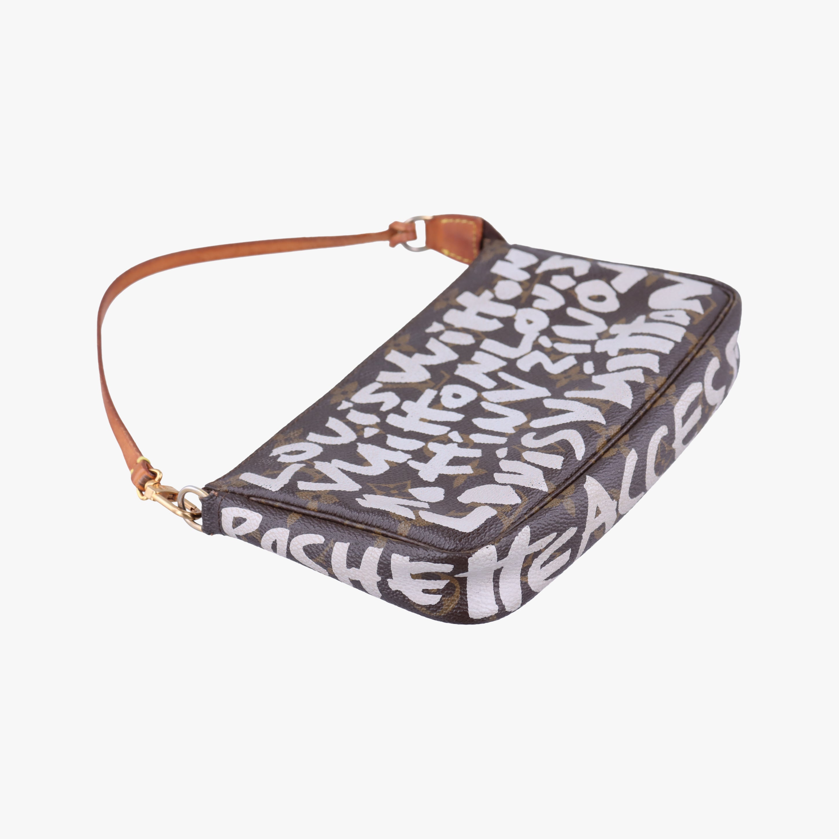 Pre-owned Louis Vuitton Monogram Graffiti Pochette Accessoires Brown×Argent Monogram Graffiti M92192 handbag | stylenewstar