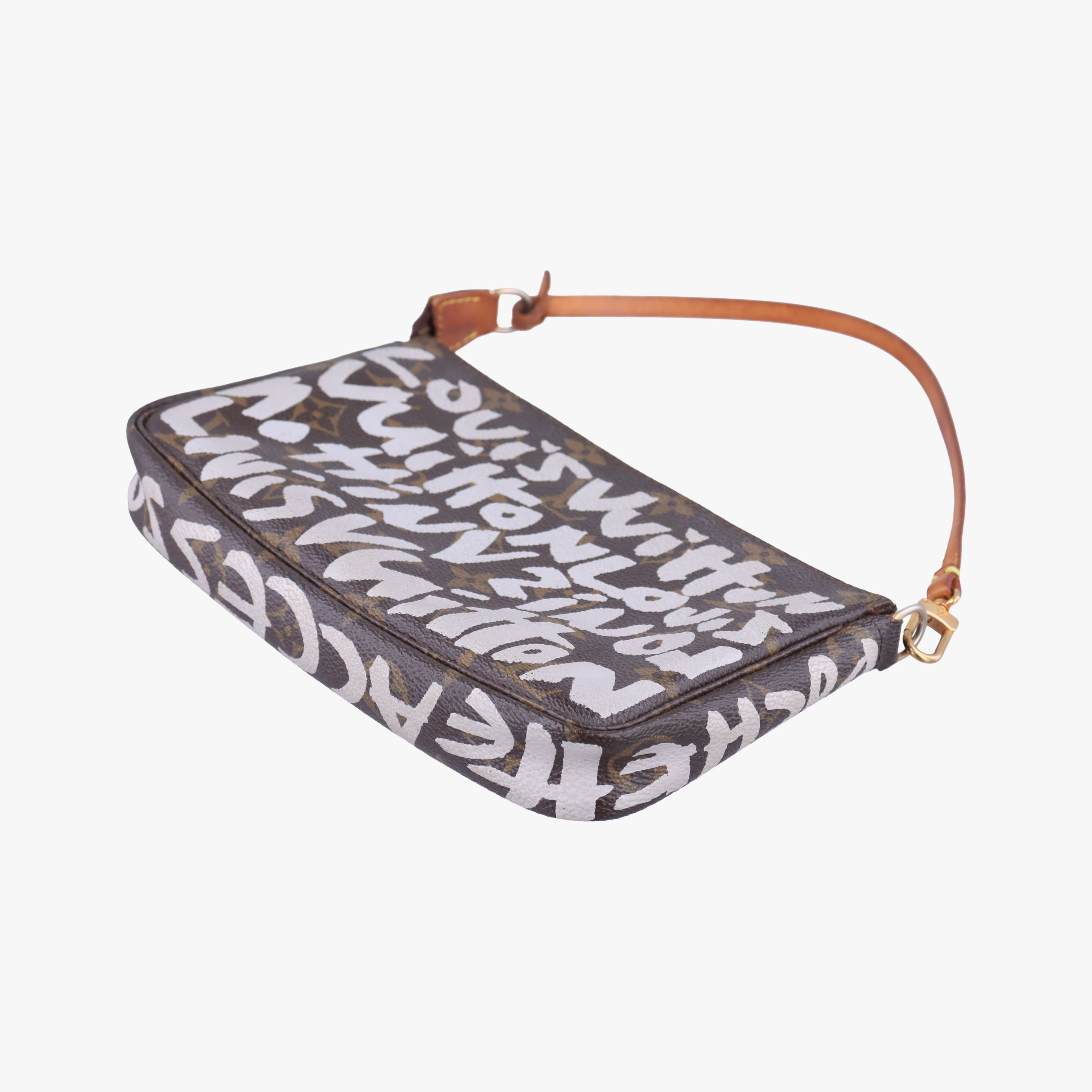 Pre-owned Louis Vuitton Monogram Graffiti Pochette Accessoires Brown×Argent Monogram Graffiti M92192 handbag | stylenewstar