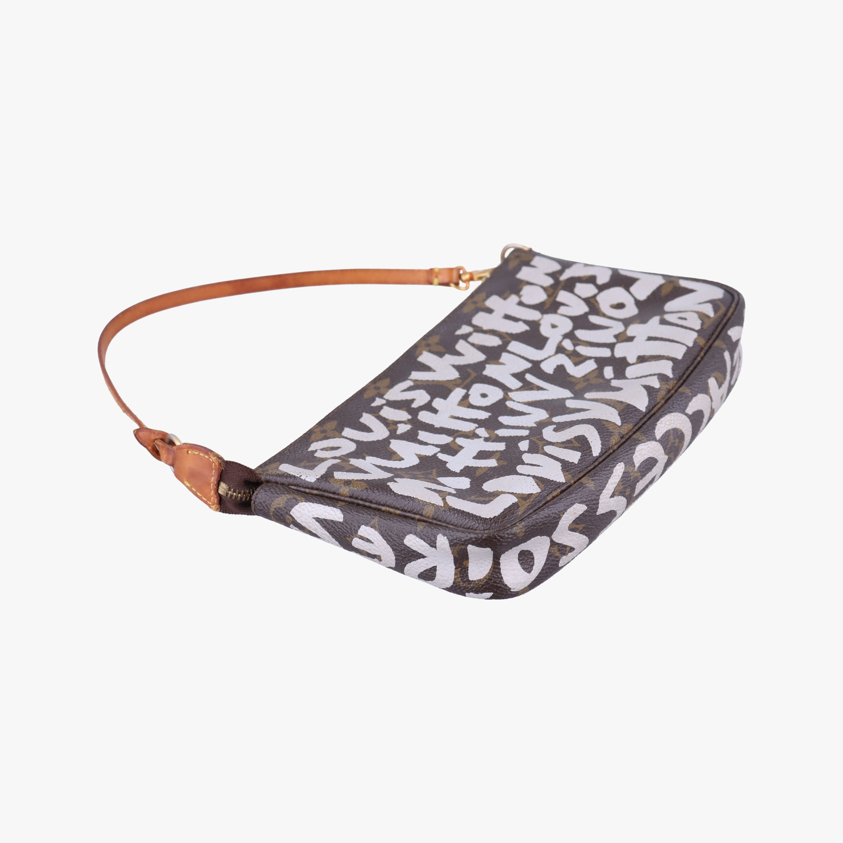 Pre-owned Louis Vuitton Monogram Graffiti Pochette Accessoires Brown×Argent Monogram Graffiti M92192 handbag | stylenewstar
