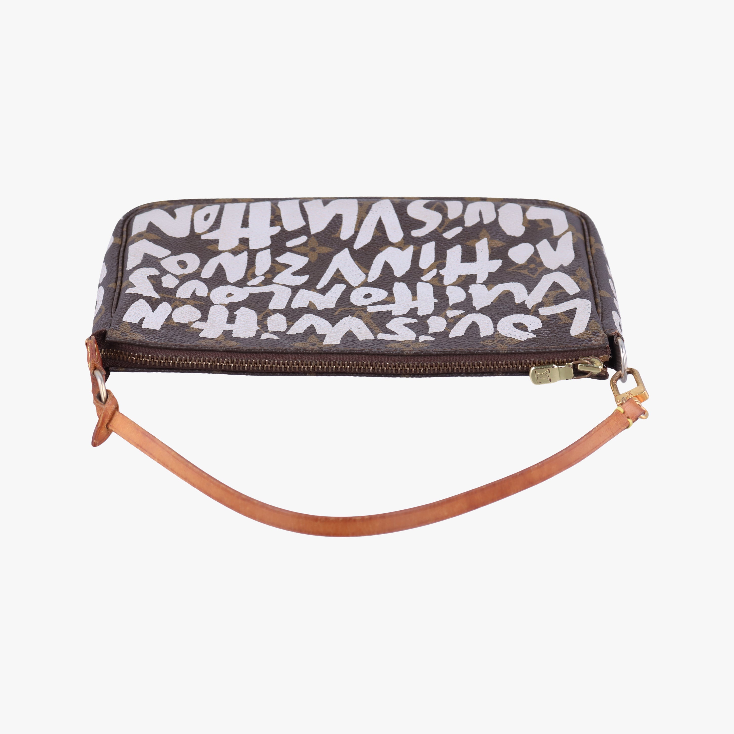 Pre-owned Louis Vuitton Monogram Graffiti Pochette Accessoires Brown×Argent Monogram Graffiti M92192 handbag | stylenewstar