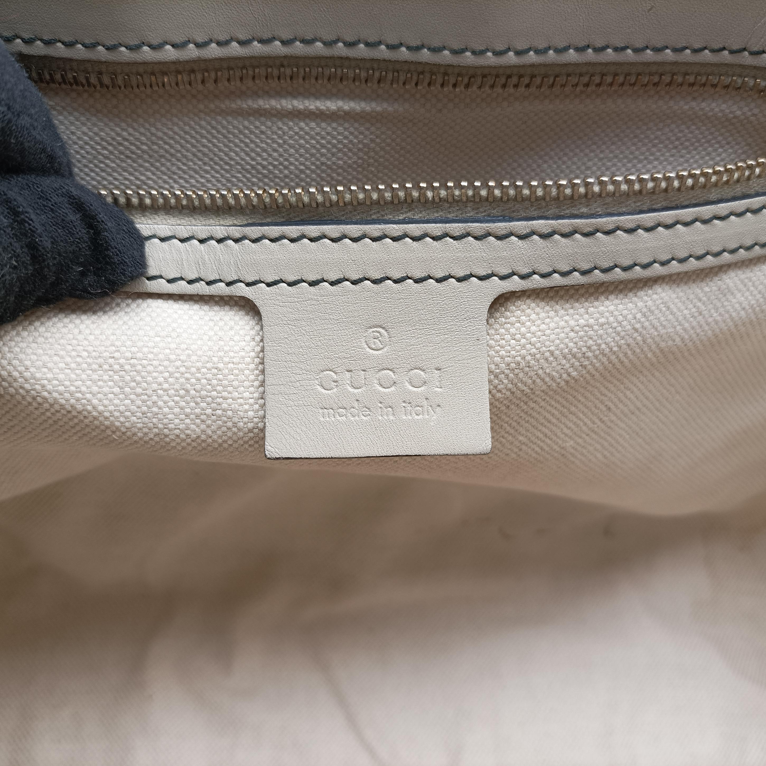 Vintage Gucci Emily Beige×White canvas×leather 295403 shoulderbag | stylenewstar