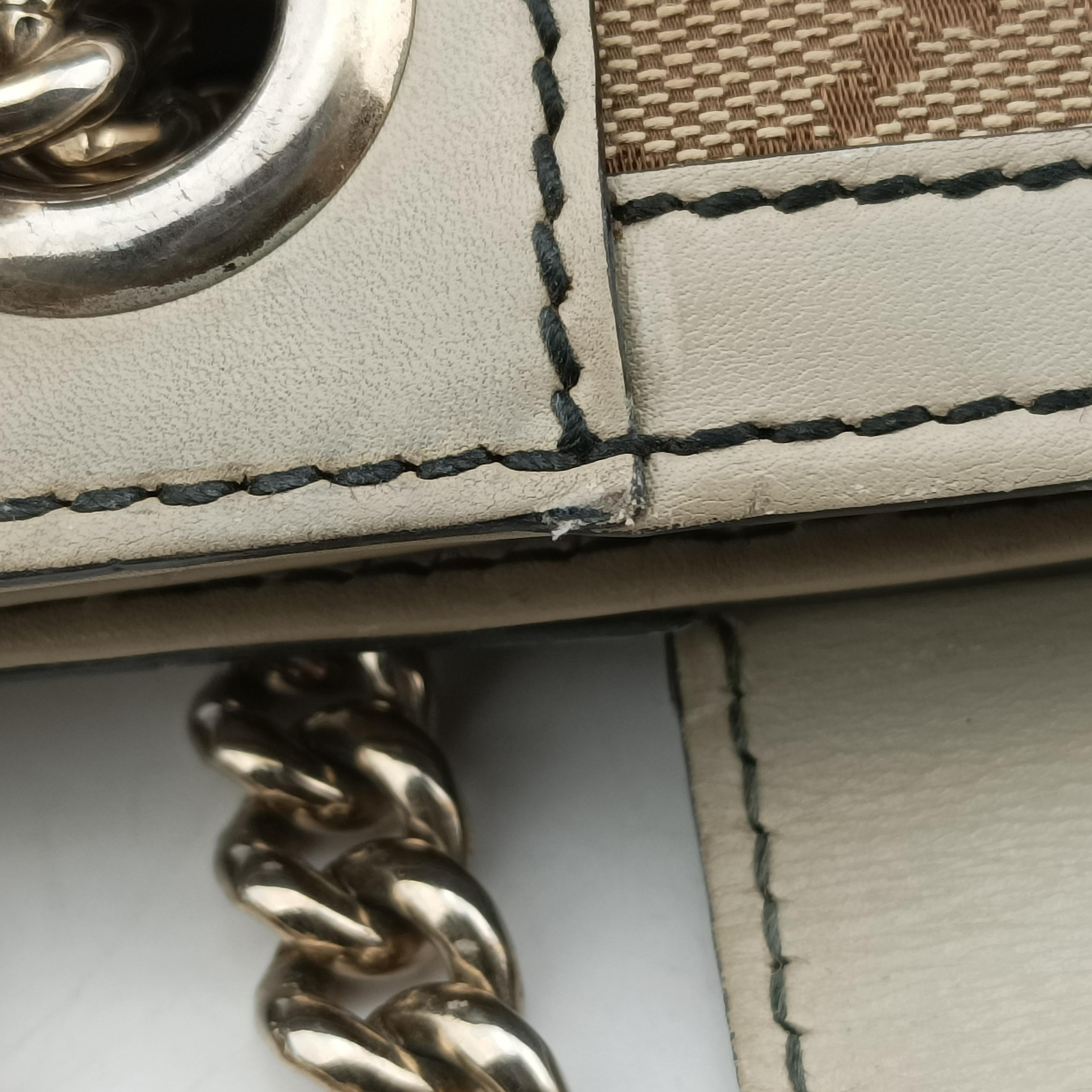 Vintage Gucci Emily Beige×White canvas×leather 295403 shoulderbag | stylenewstar
