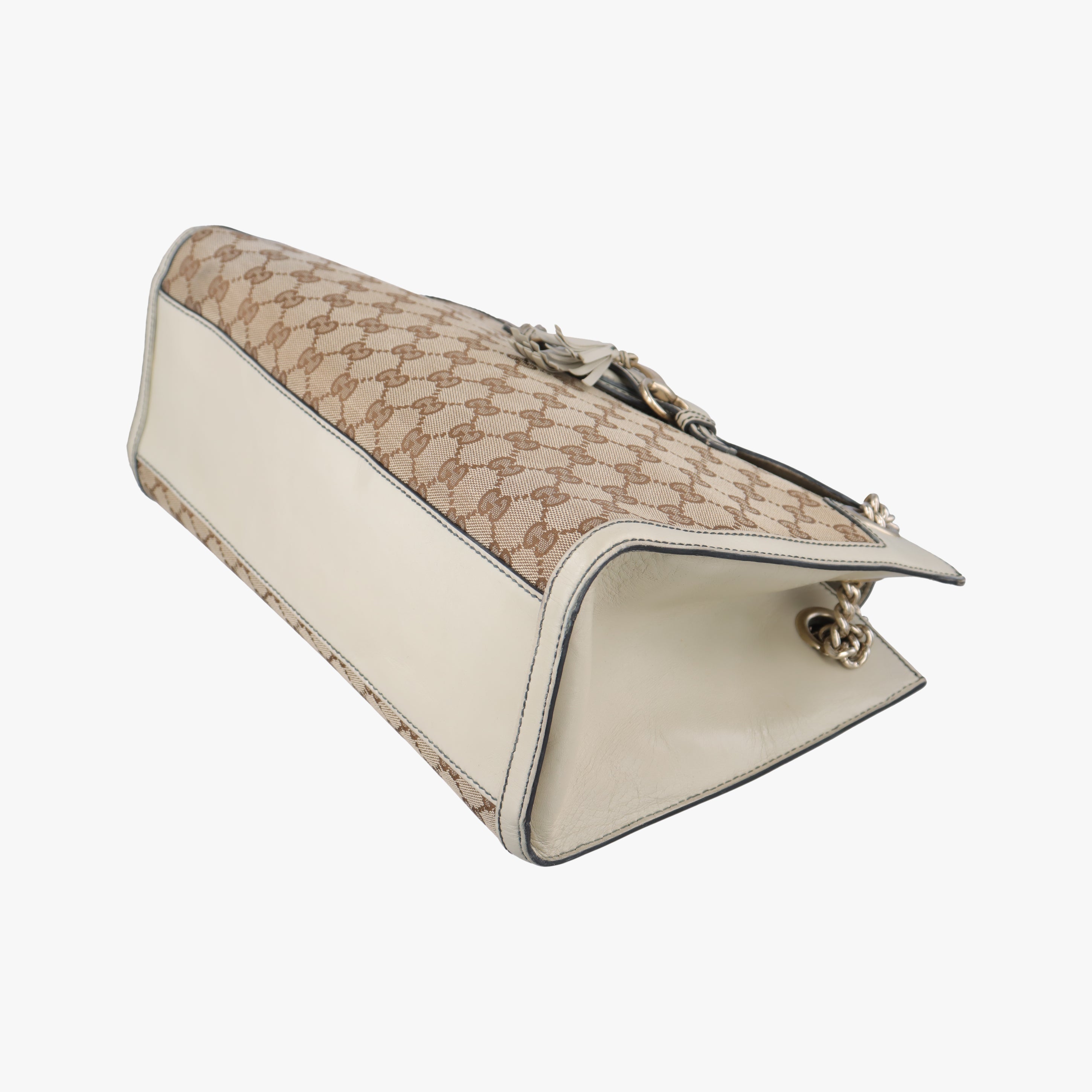Vintage Gucci Emily Beige×White canvas×leather 295403 shoulderbag | stylenewstar