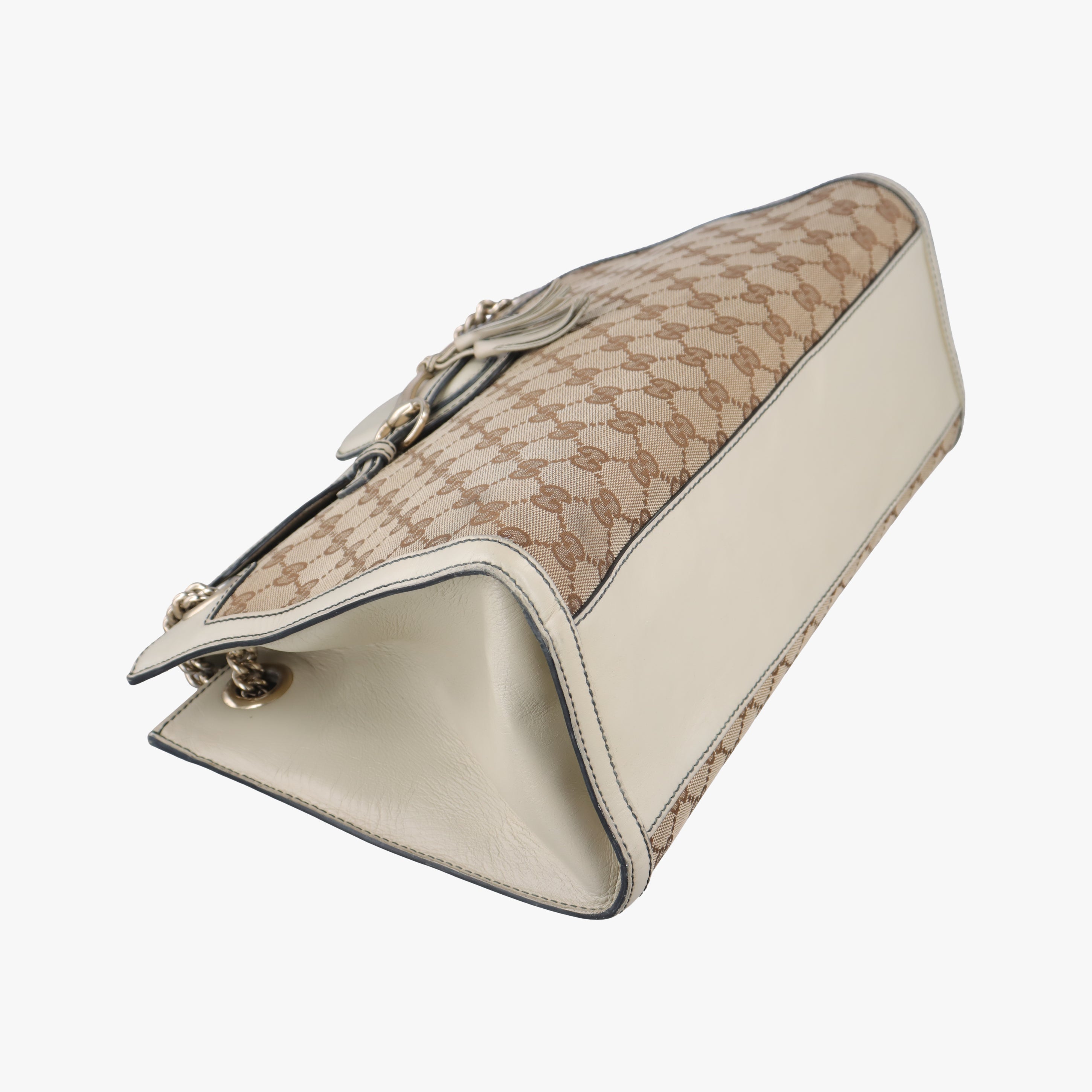 Vintage Gucci Emily Beige×White canvas×leather 295403 shoulderbag | stylenewstar