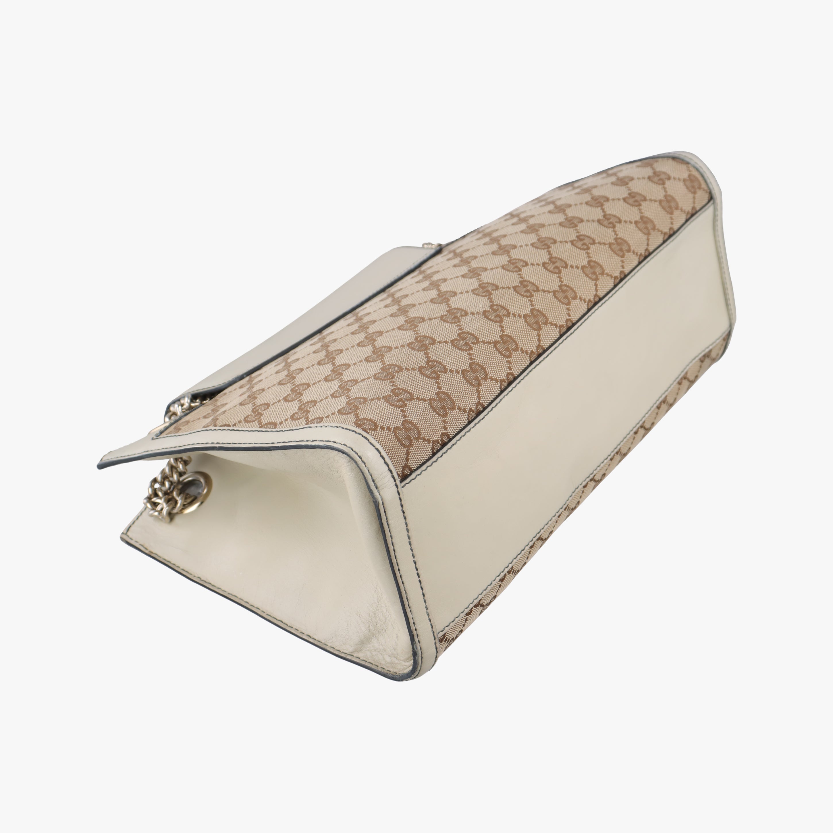 Vintage Gucci Emily Beige×White canvas×leather 295403 shoulderbag | stylenewstar